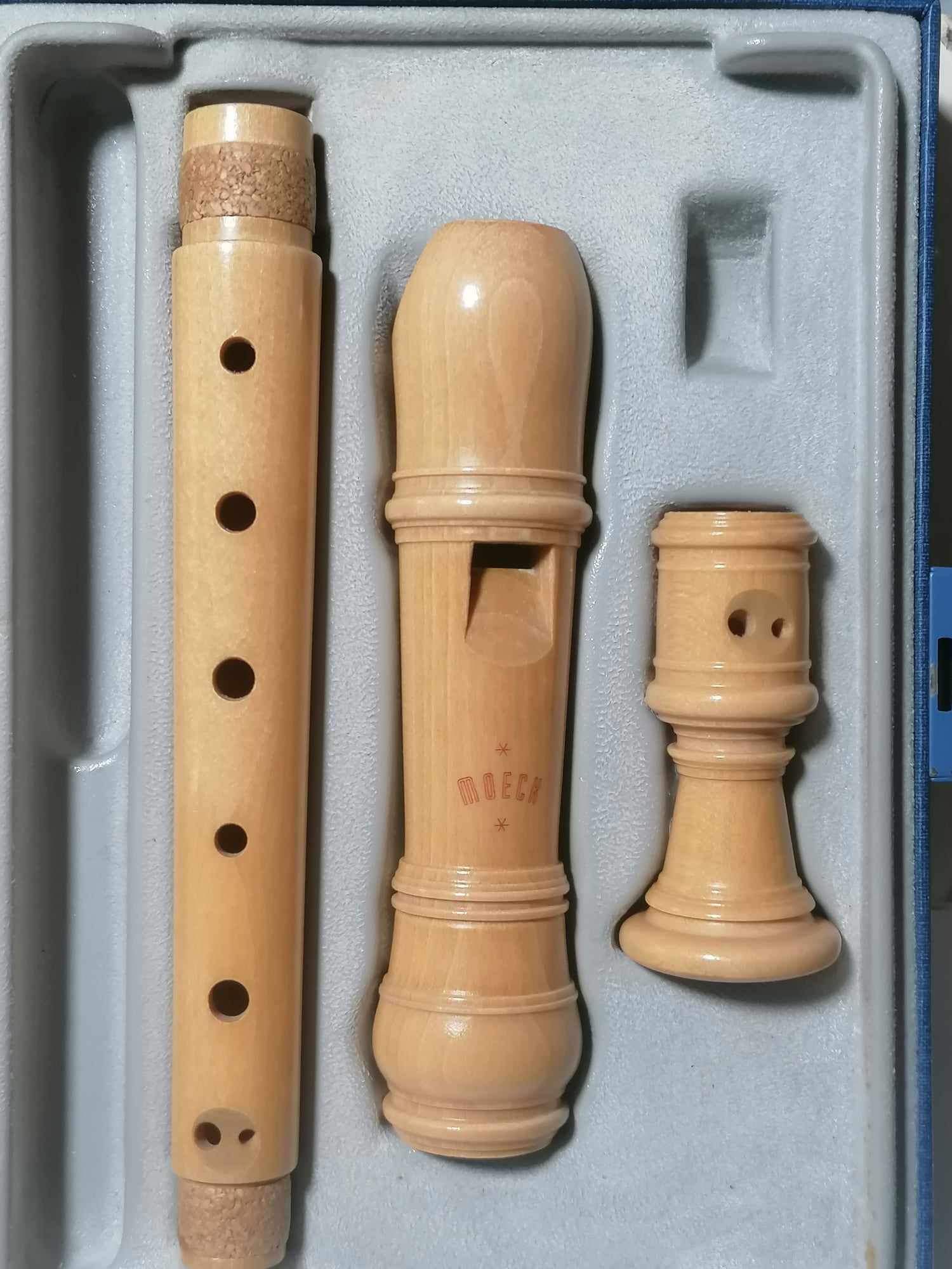 1980s NEW Flauto Dolce MOECH Rottenburgh 229 Recorder in Maple 3 piece 