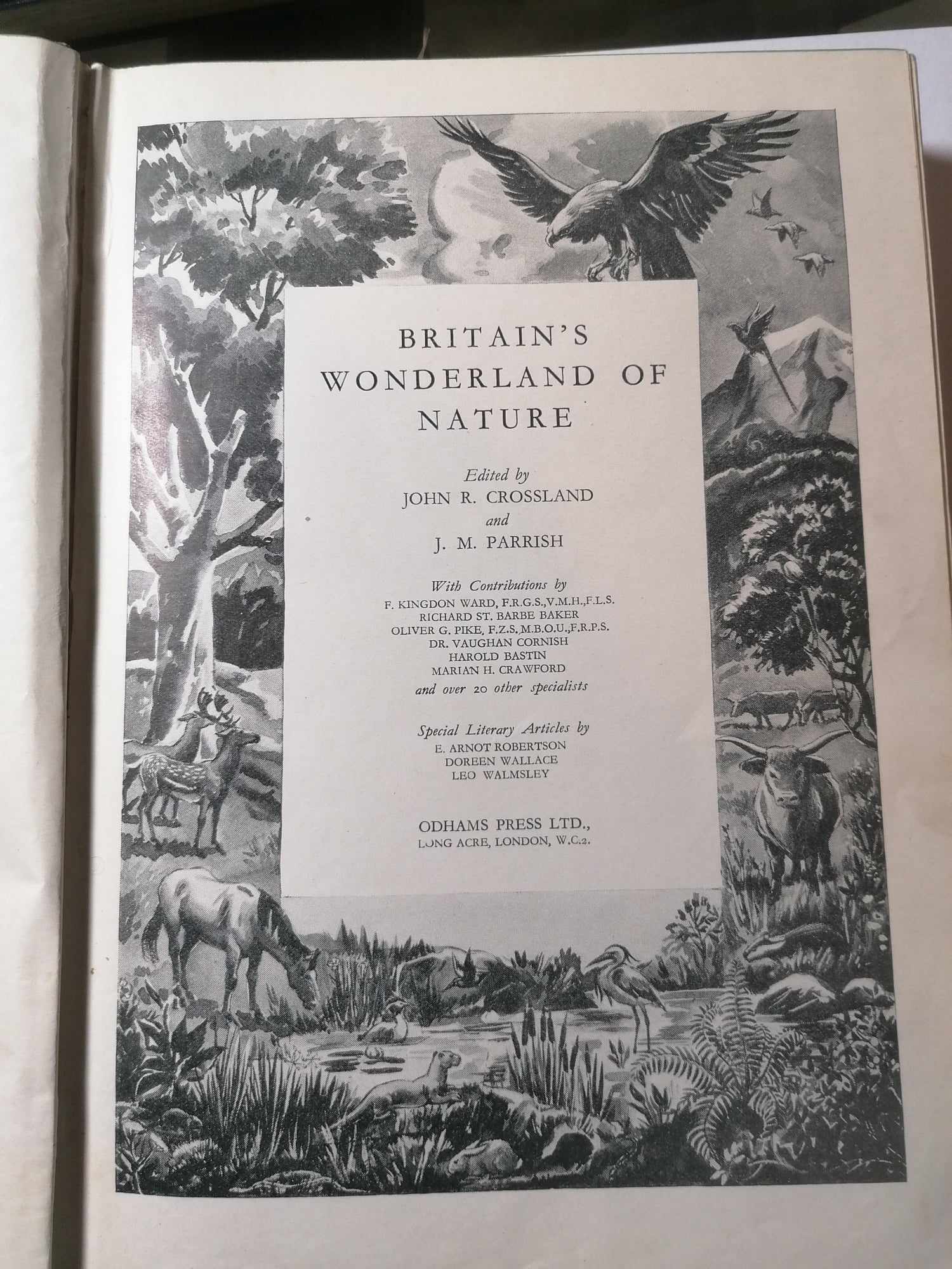 1934 Britain's Wonderland of Nature John R. Crossland and J. M. Parrish First Edition 