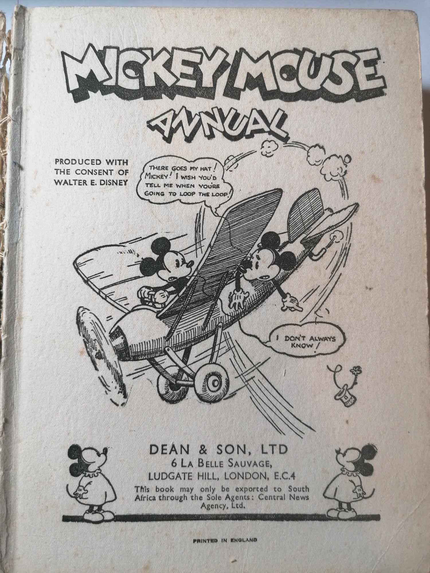 Mickey Mouse 'OUT AGAIN' 1934 Annual Book Very Rare Vintage Disney 1933/4