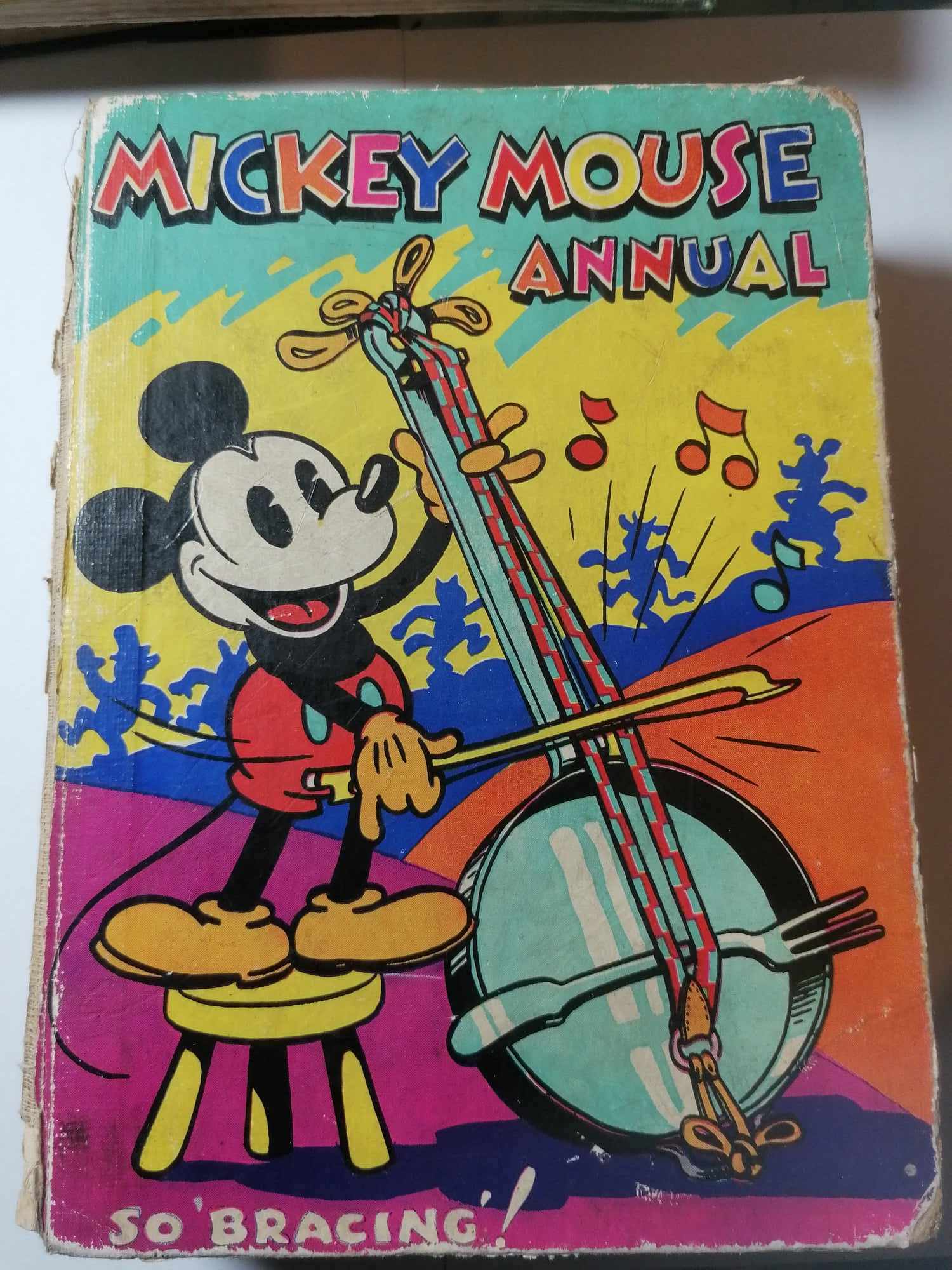 Mickey Mouse 'SO BRACING' Dean & Son 1934 Annual Book Very Rare Vintage Disney