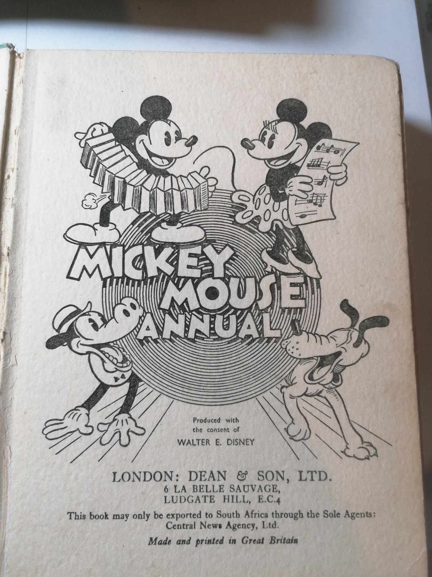 Mickey Mouse 'SO BRACING' Dean & Son 1934 Annual Book Very Rare Vintage Disney