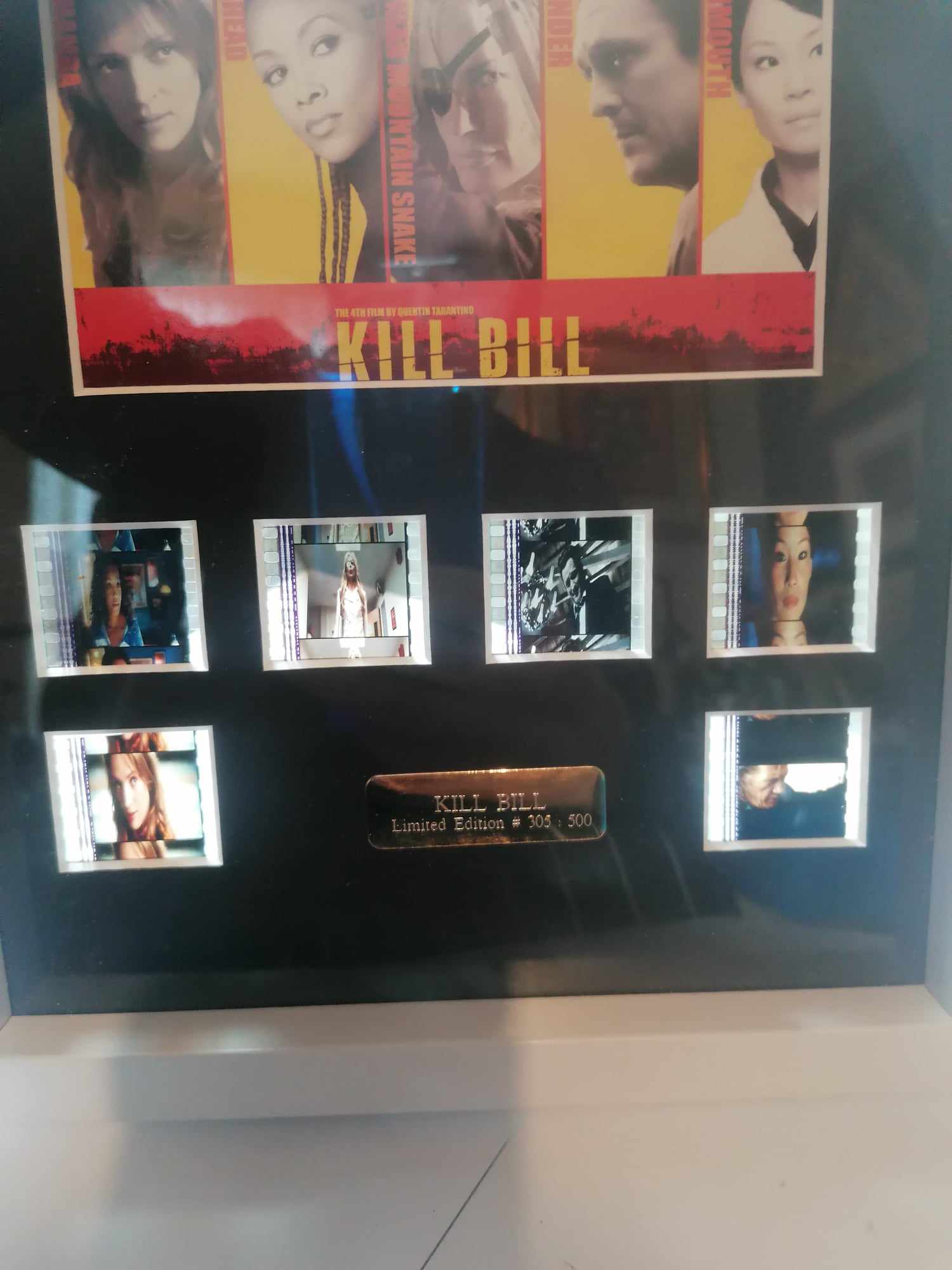 Limited edition KIL BILL FILM CELL AND PICTURE 305/500 WITH COA