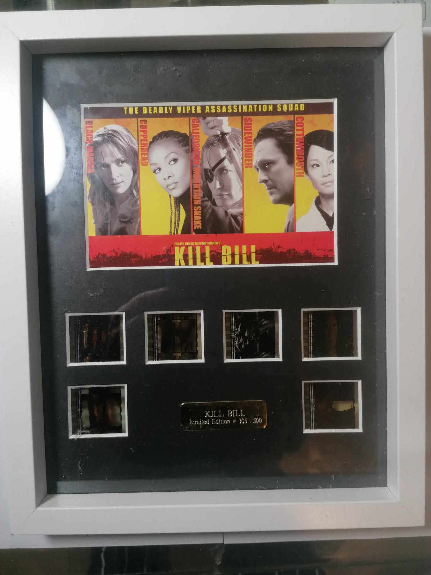 Limited edition KIL BILL FILM CELL AND PICTURE 305/500 WITH COA