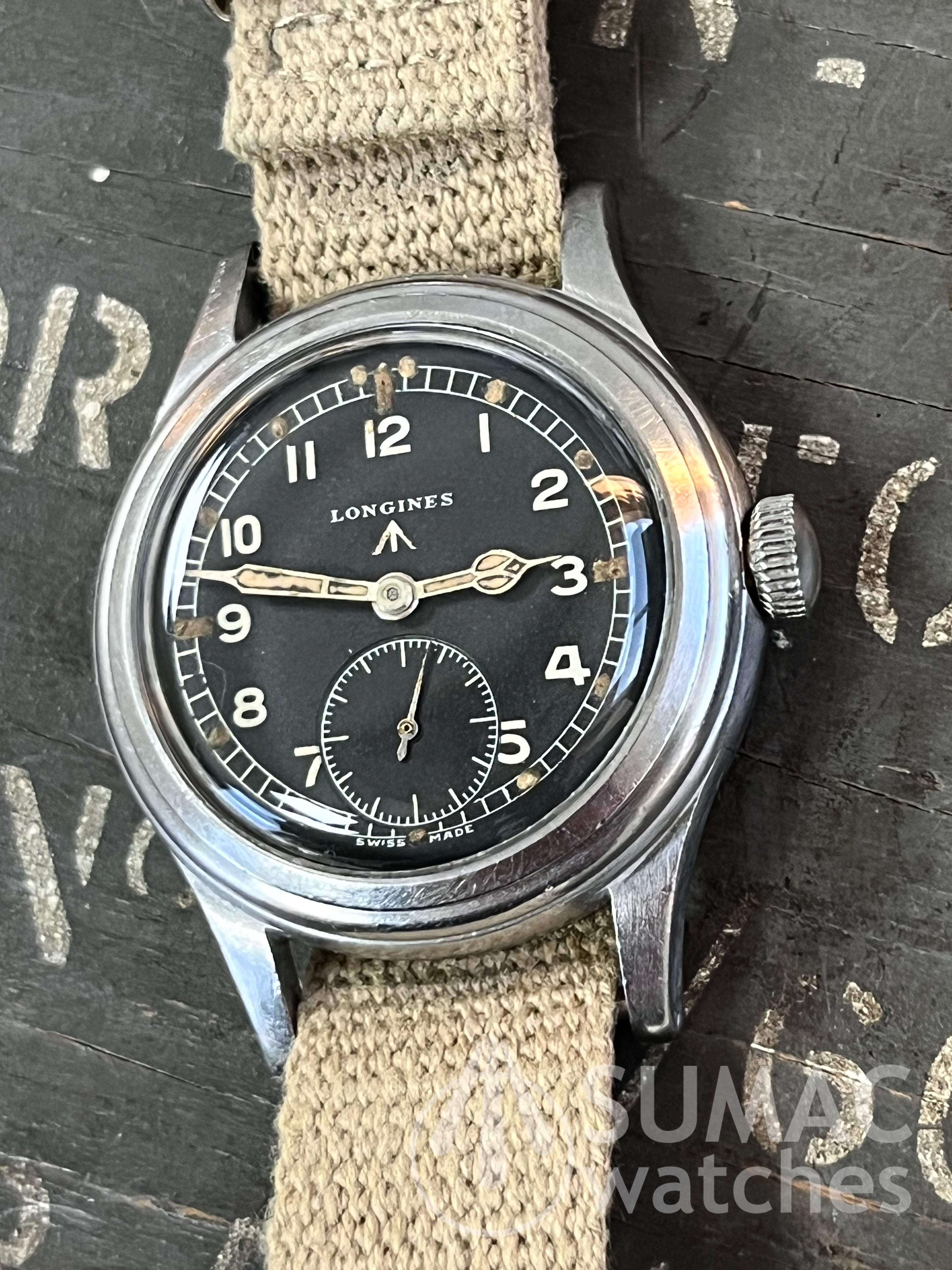 1944/45 WW2 Longines 'Greenlander' WWW 'Dirty Dozen' mechanical hand winding wristwatch