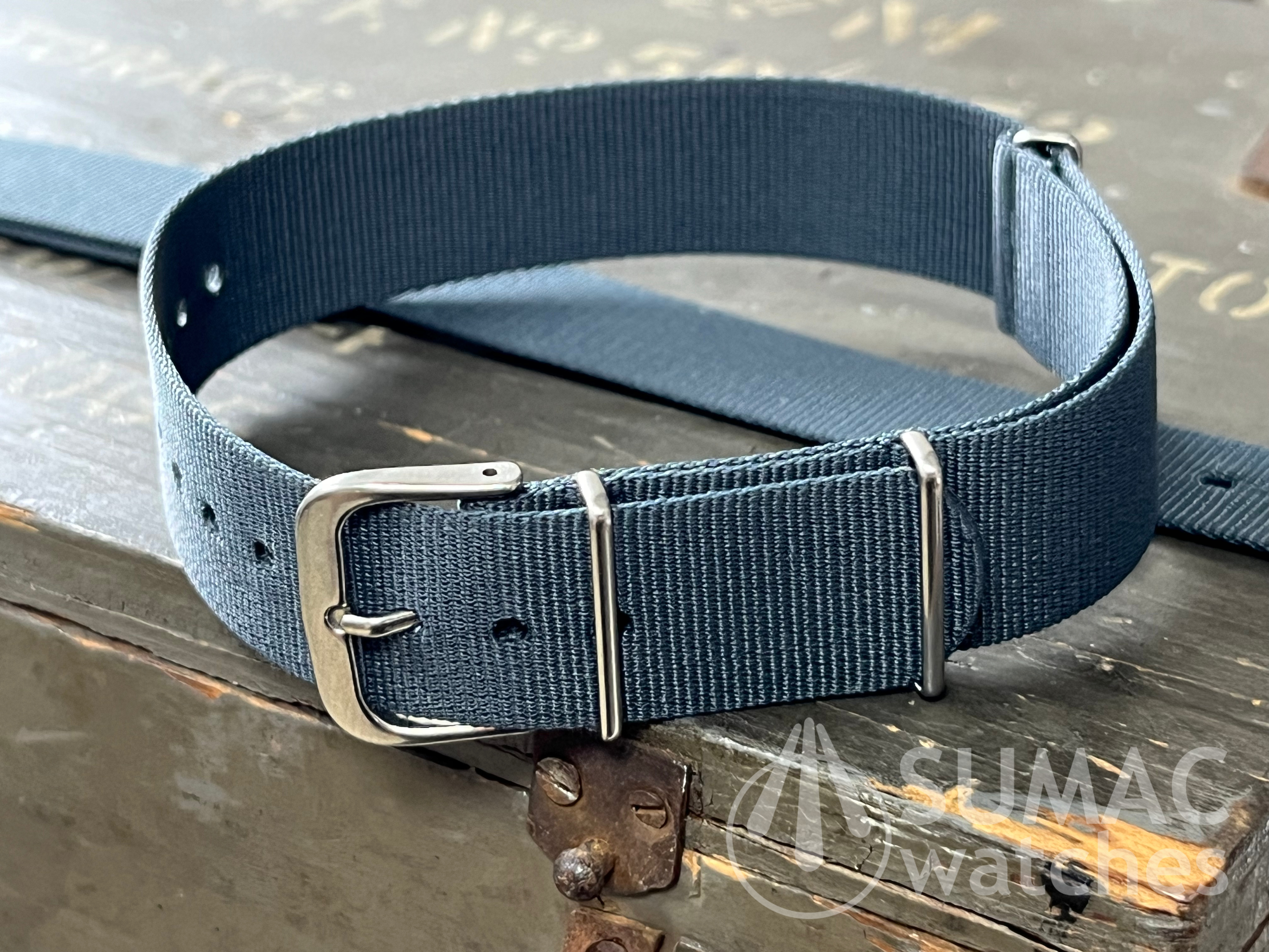 NOS 18mm 1990s/2000s MoD Phoenix-type heat-bonded grey strap