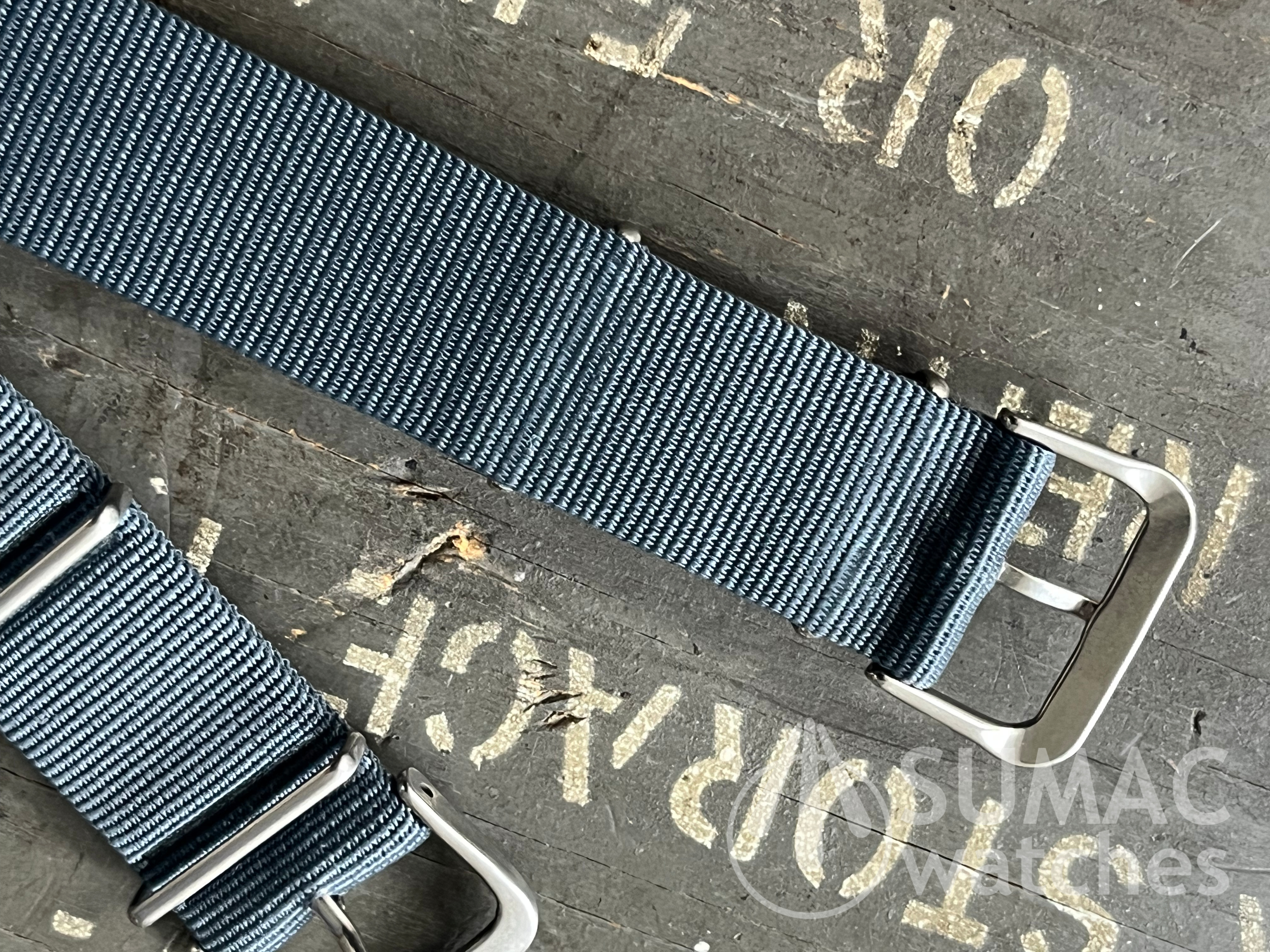 NOS 18mm 1990s/2000s MoD Phoenix-type heat-bonded grey strap