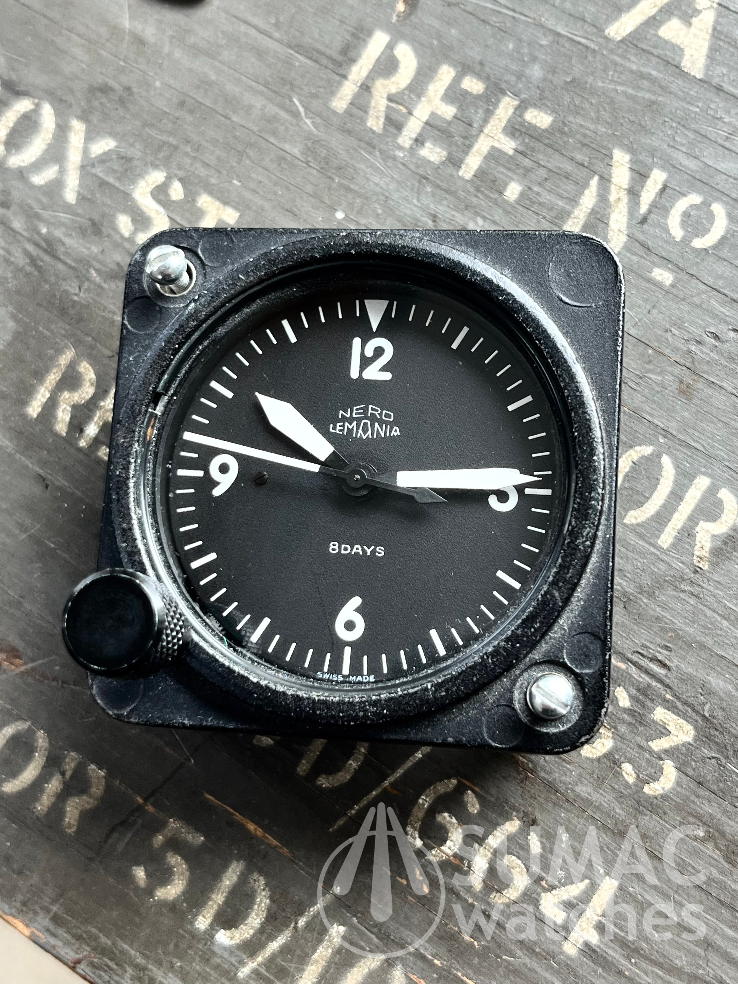 Nero Lemania '8 day' MoD/RAF issue cockpit clock