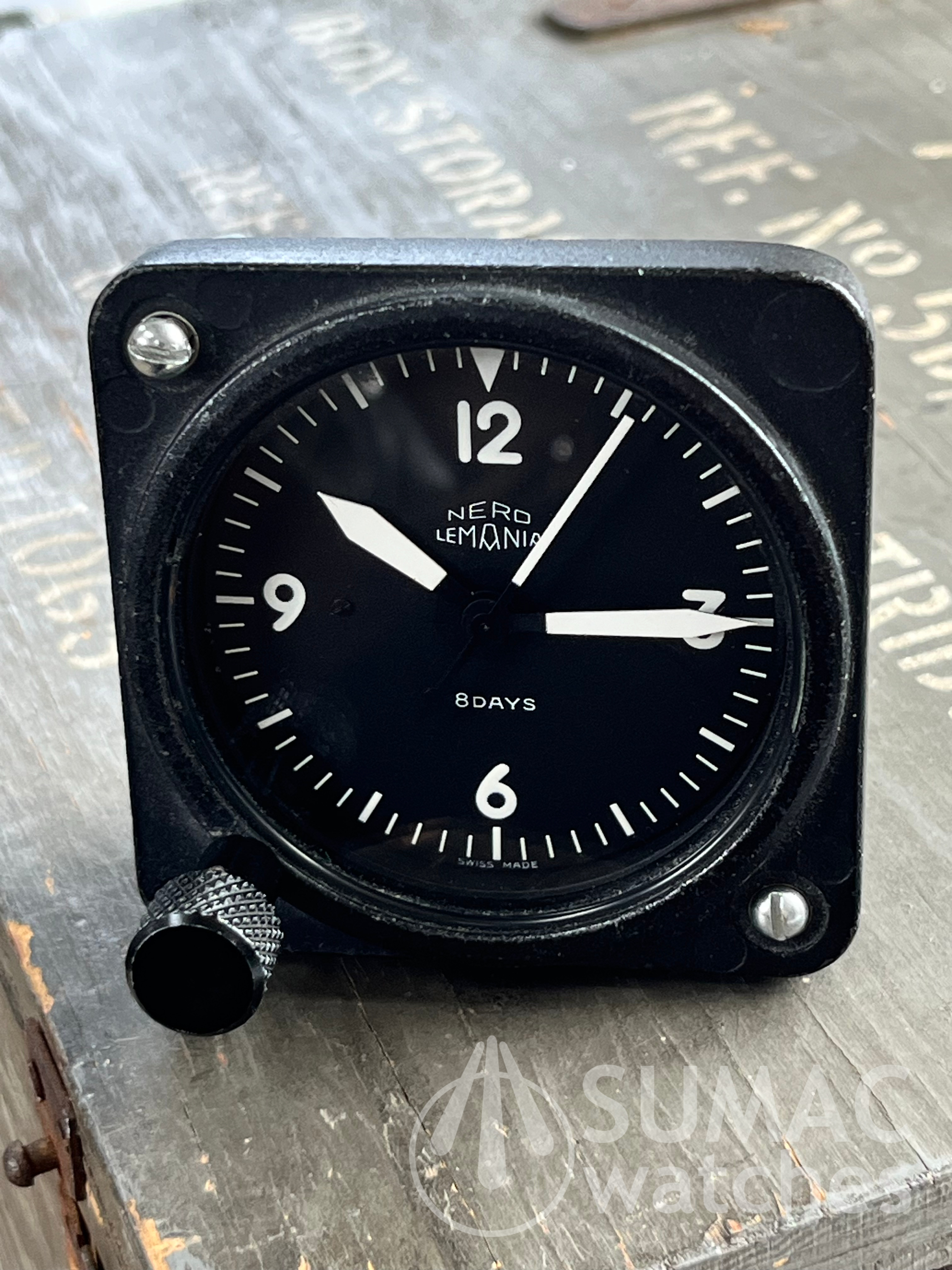 Nero Lemania '8 day' MoD/RAF issue cockpit clock