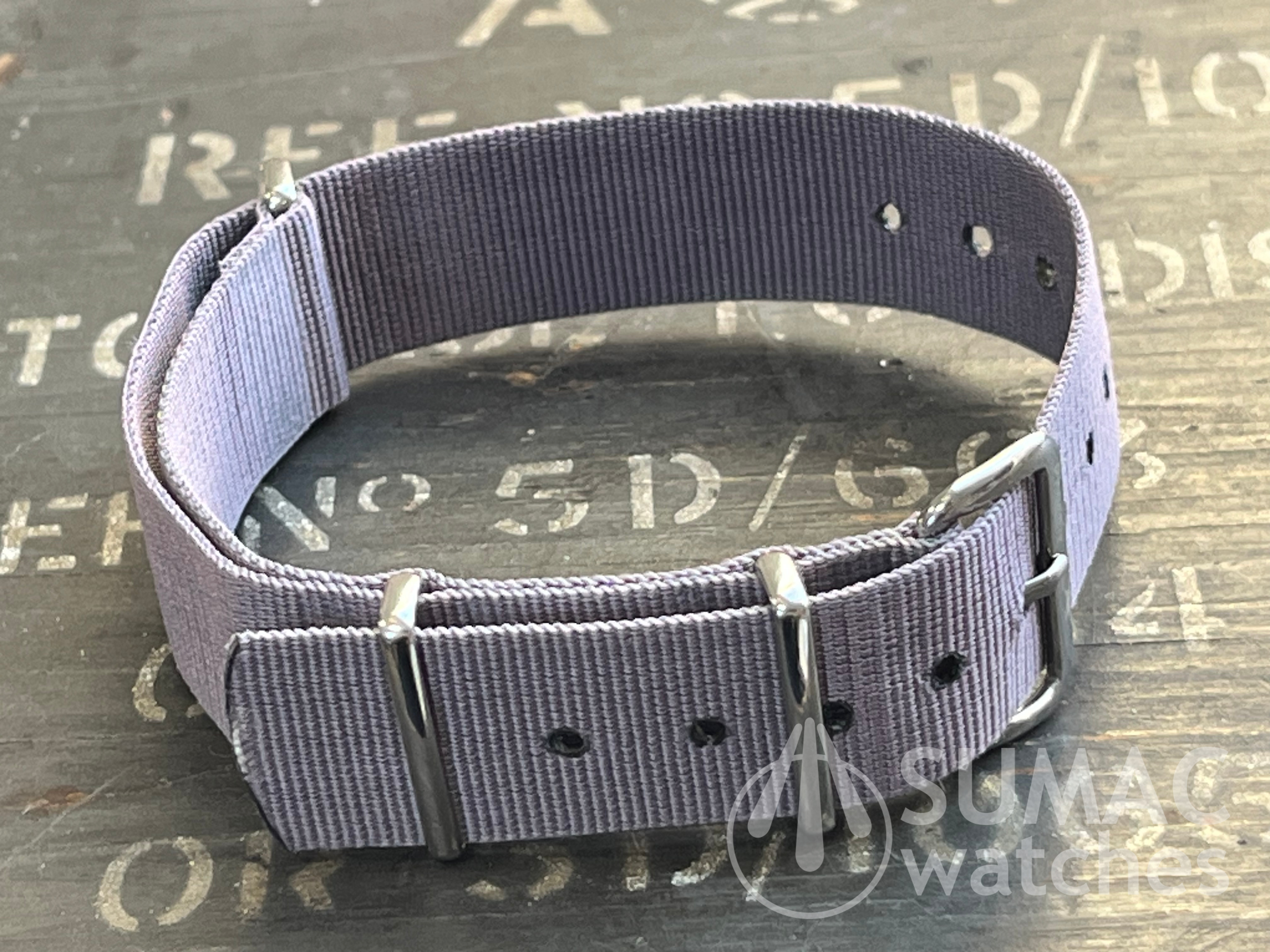 Used vintage 18mm MoD issued Phoenix heat-bonded grey strap