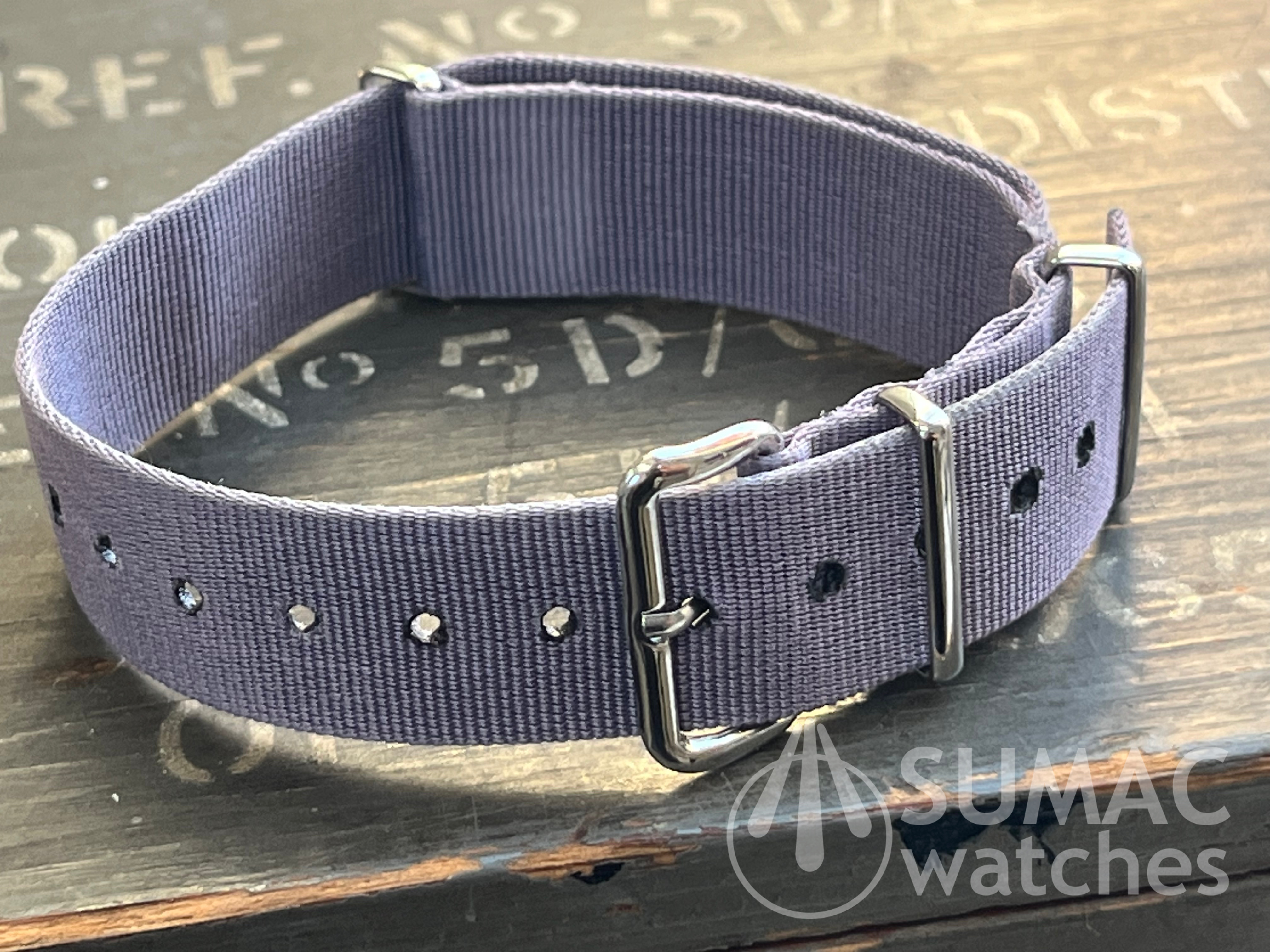 Used vintage 18mm MoD issued Phoenix-type heat-bonded grey strap (ref #31)