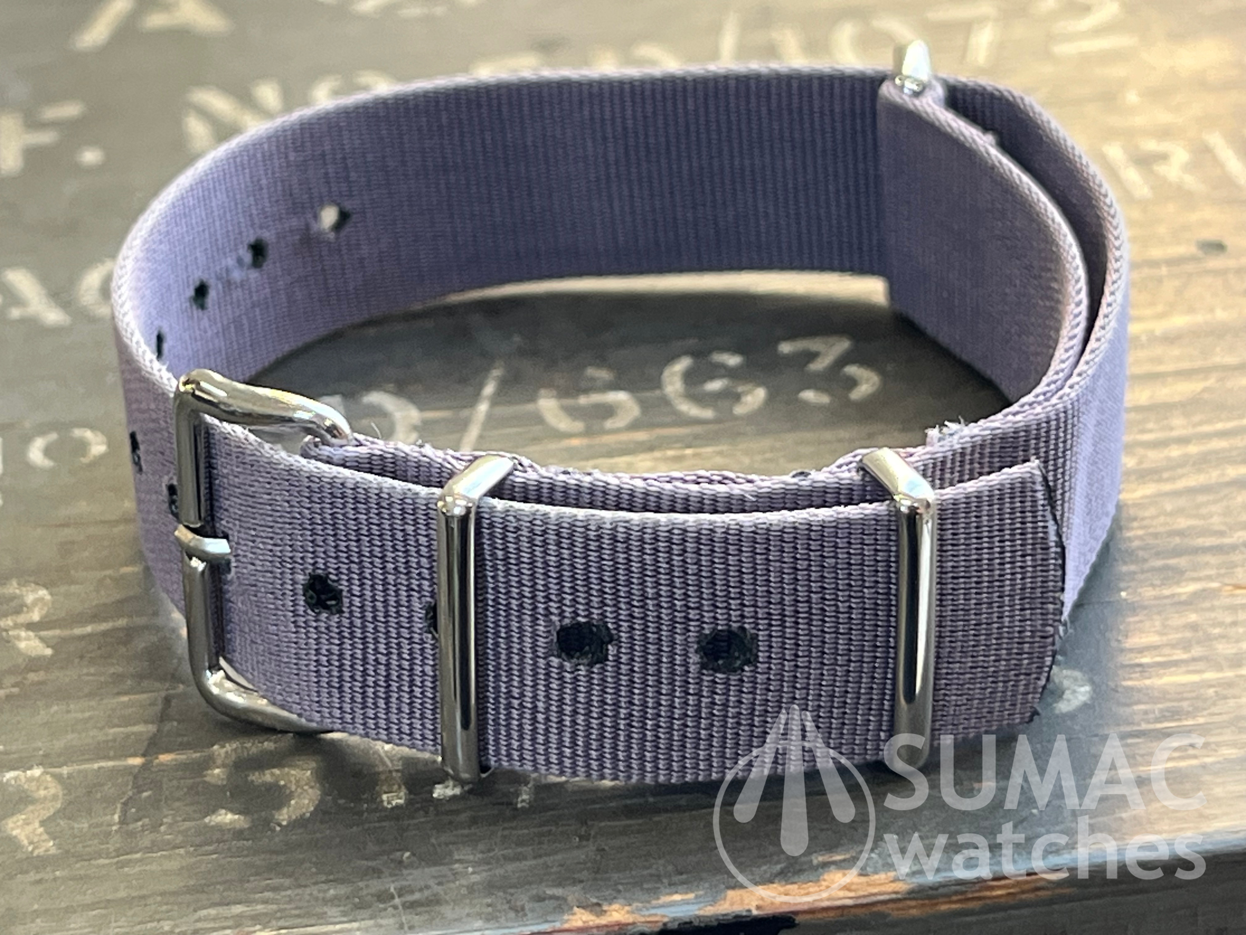 Used vintage 18mm MoD issued Phoenix-type heat-bonded grey strap (ref #31)