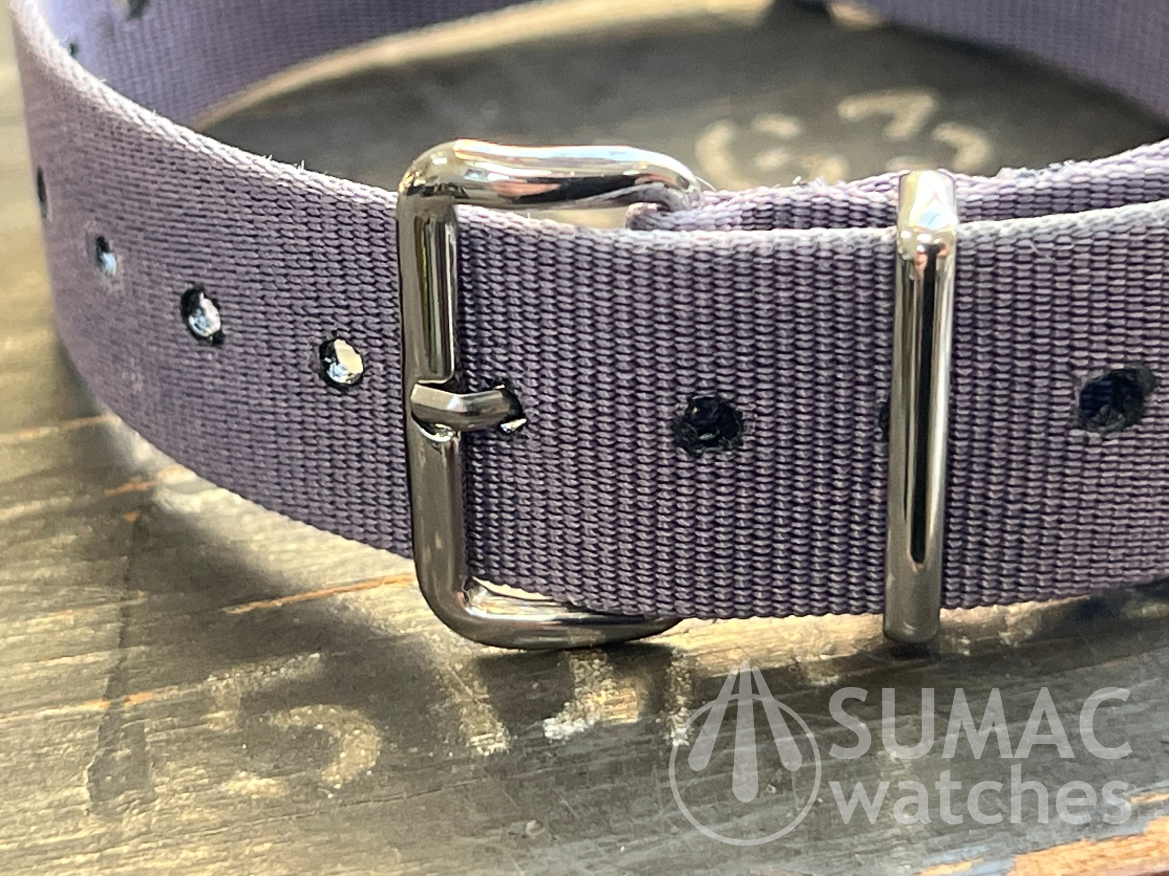 Used vintage 18mm MoD issued Phoenix-type heat-bonded grey strap (ref #31)