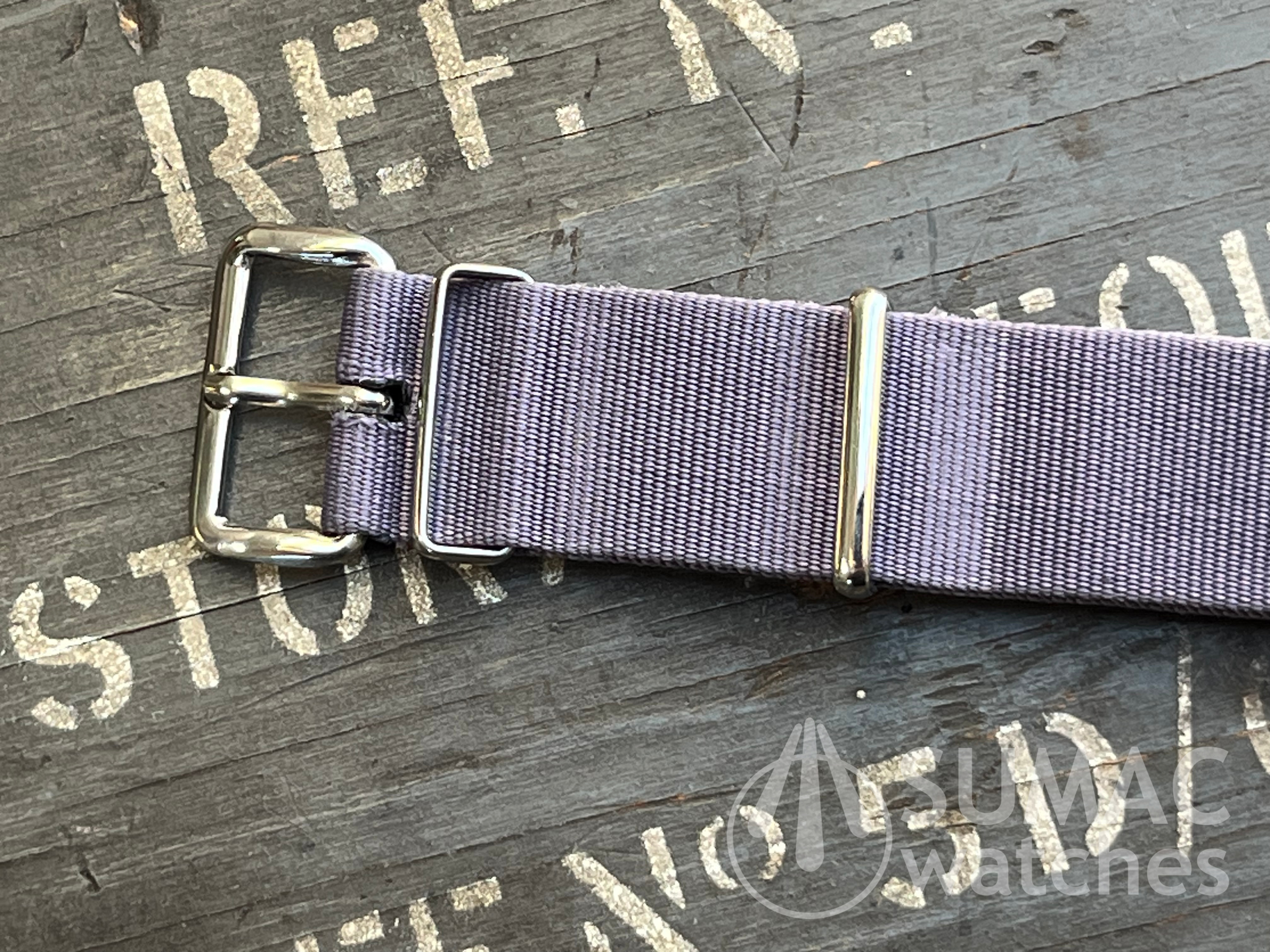Used vintage 18mm MoD issued Phoenix-type heat-bonded grey strap (ref #31)