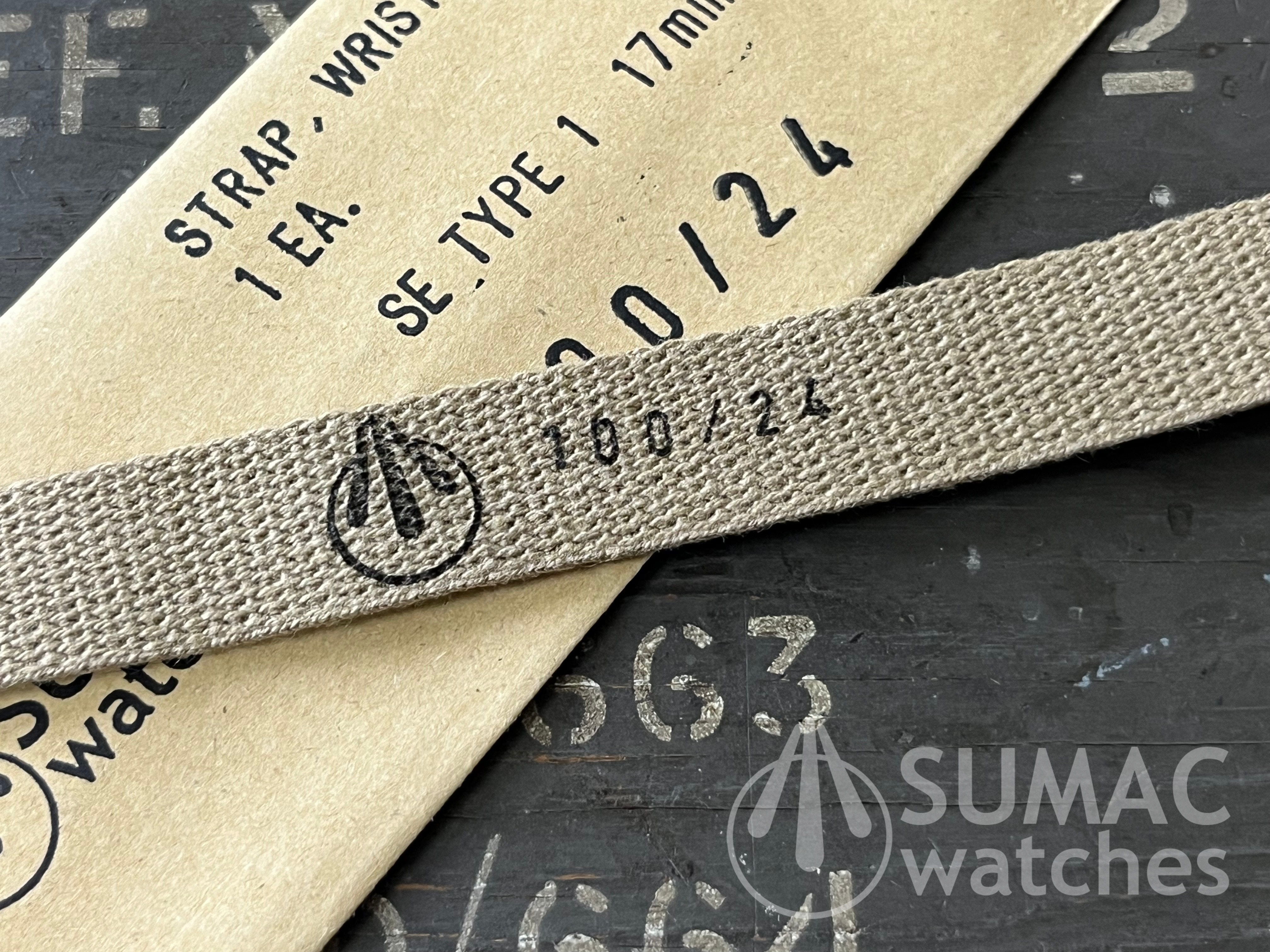 SE Type 1 - 17mm khaki cotton webbing strap