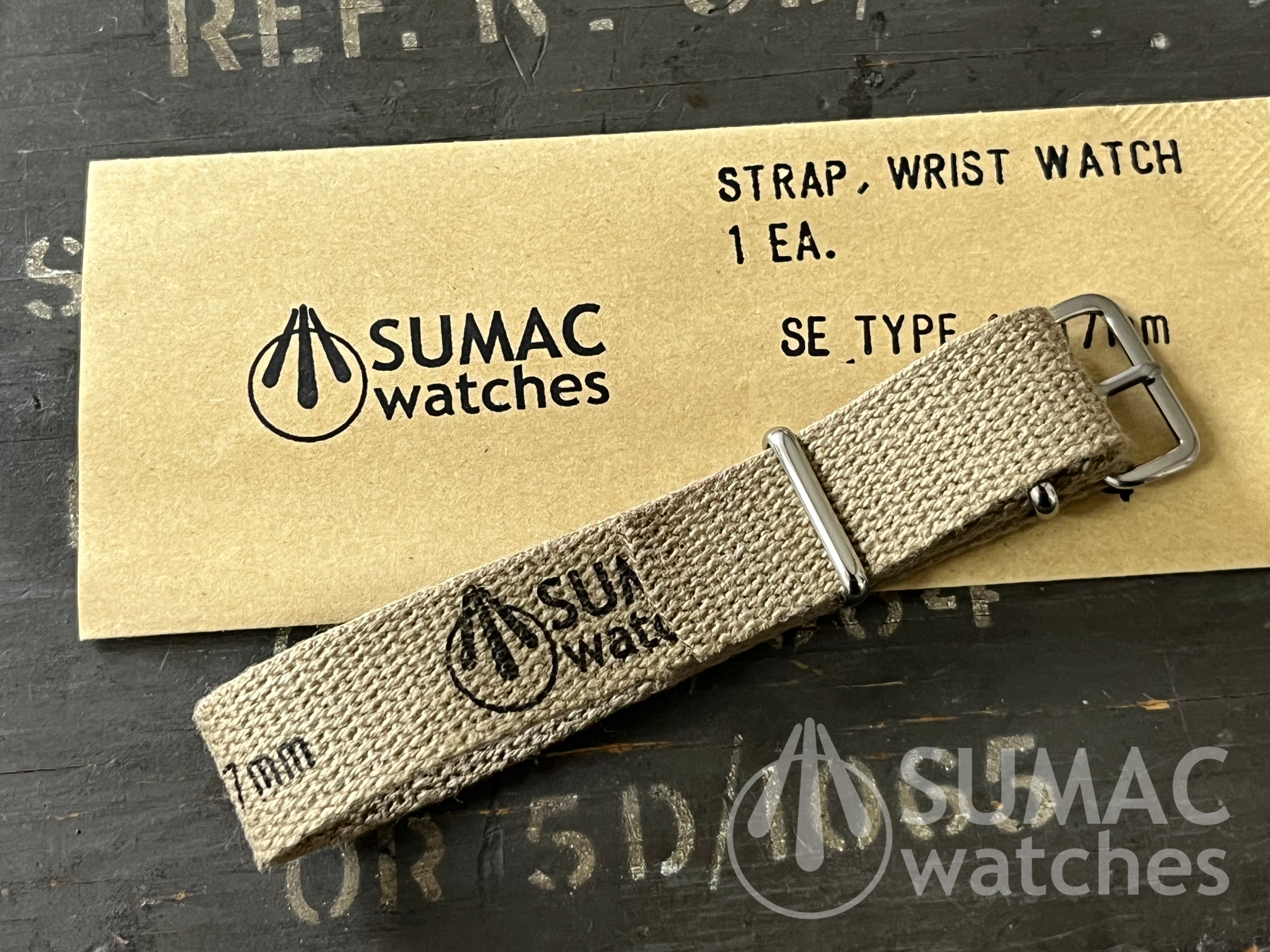 SE Type 1 - 17mm khaki cotton webbing strap