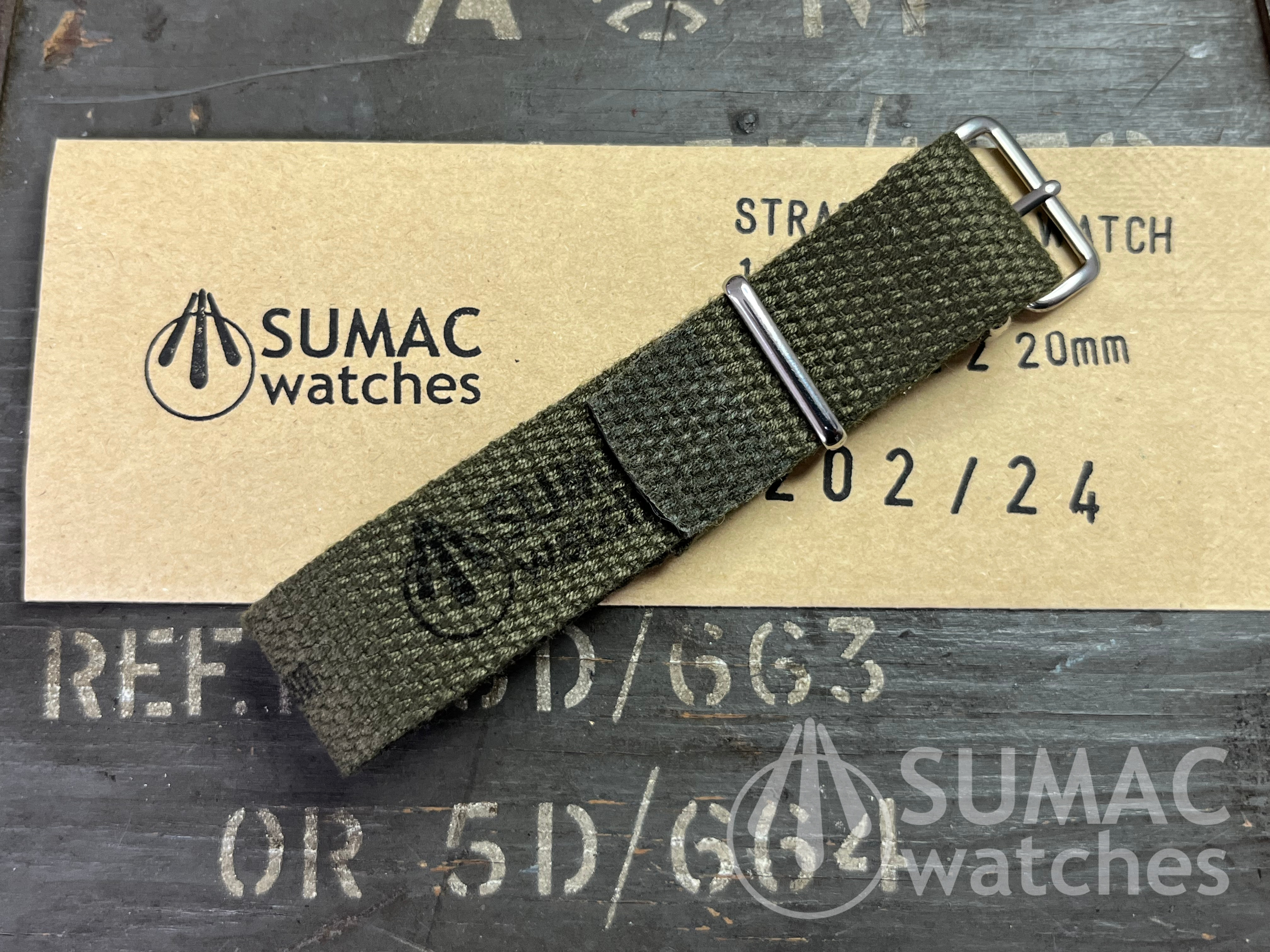 SE Type 2 - 20mm olive green webbing strap