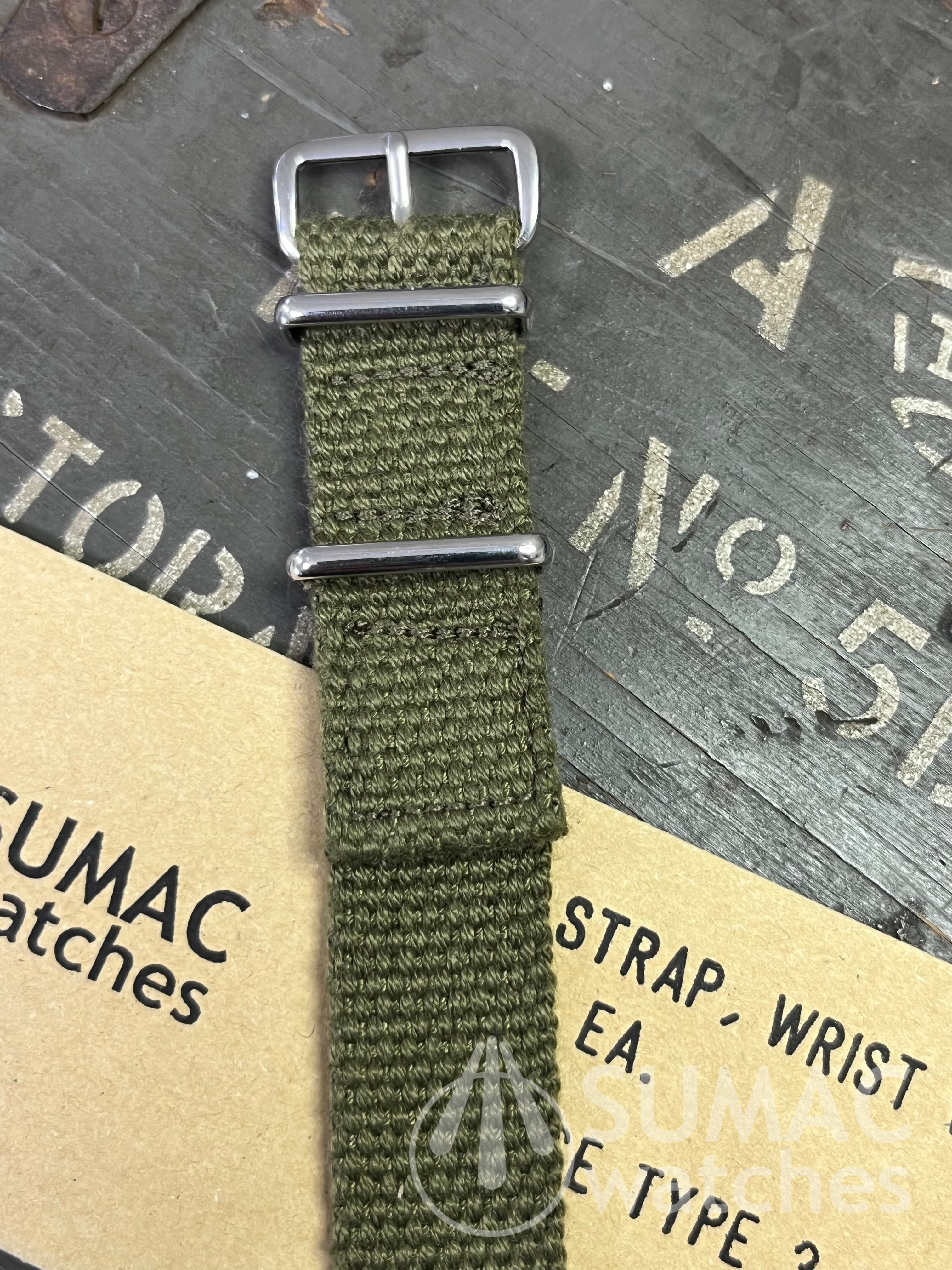 SE Type 3 - 19mm olive green webbing strap