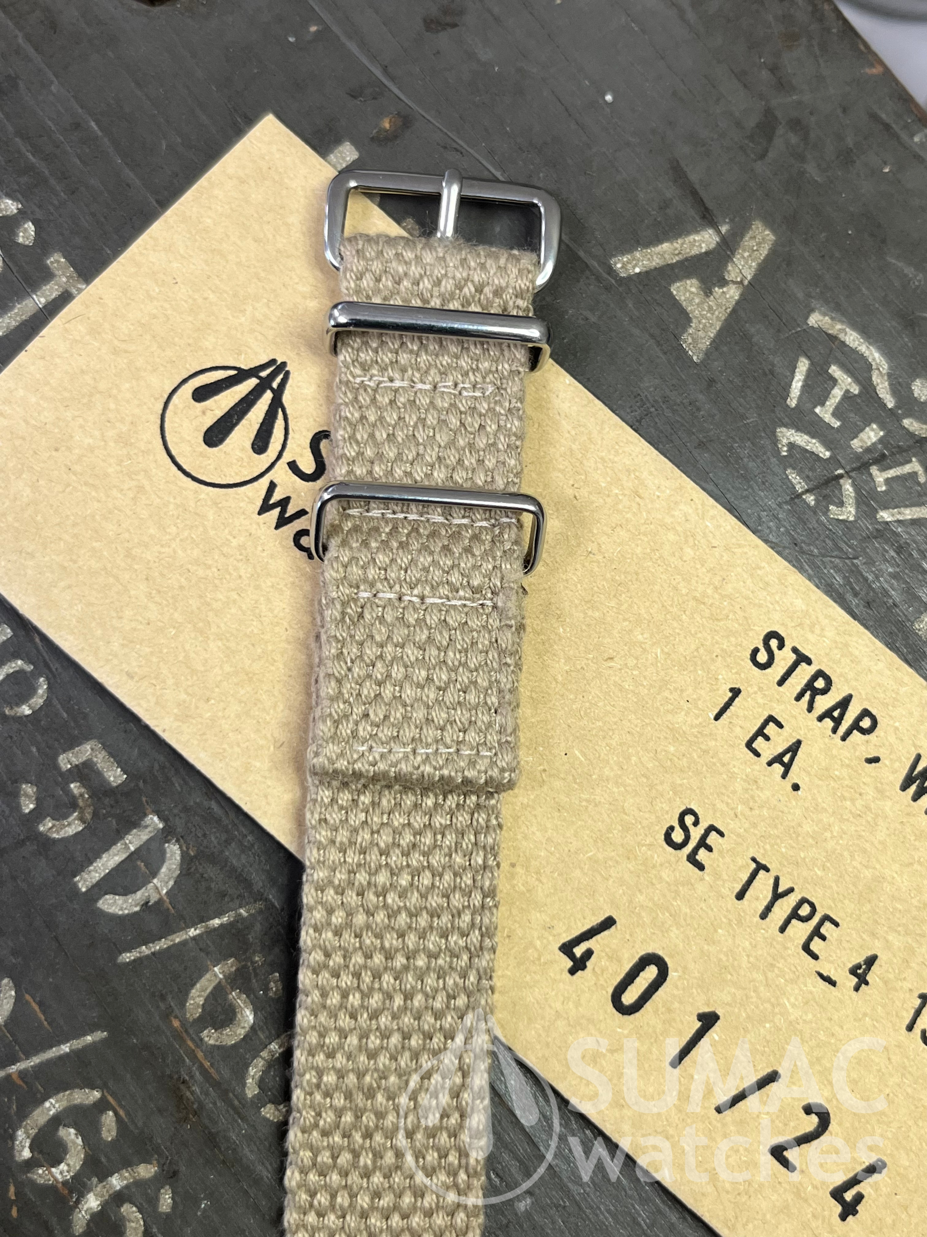 SE Type 4 - 19mm light khaki webbing strap