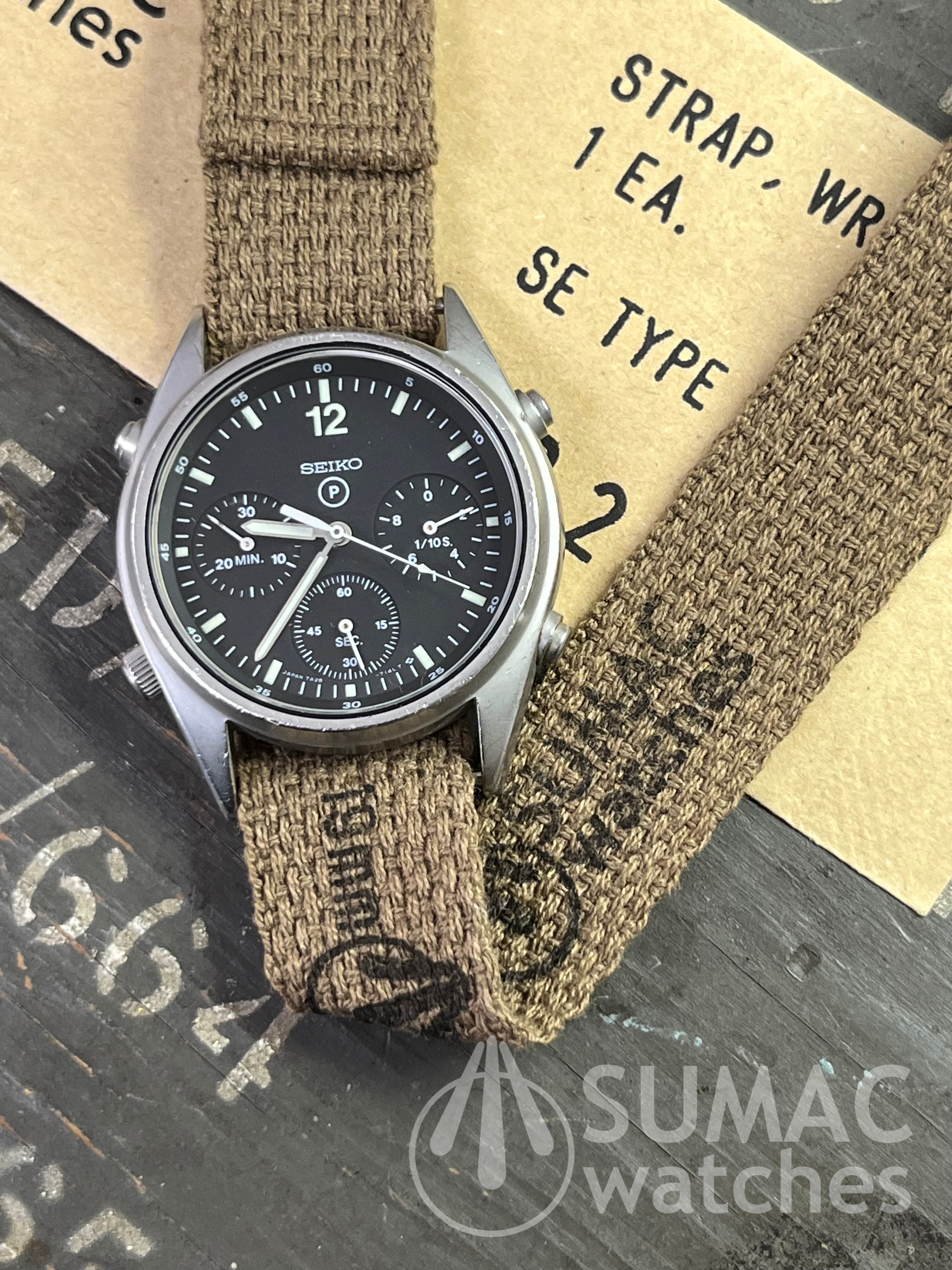 SE Type 5 - 19mm Khaki brown webbing strap