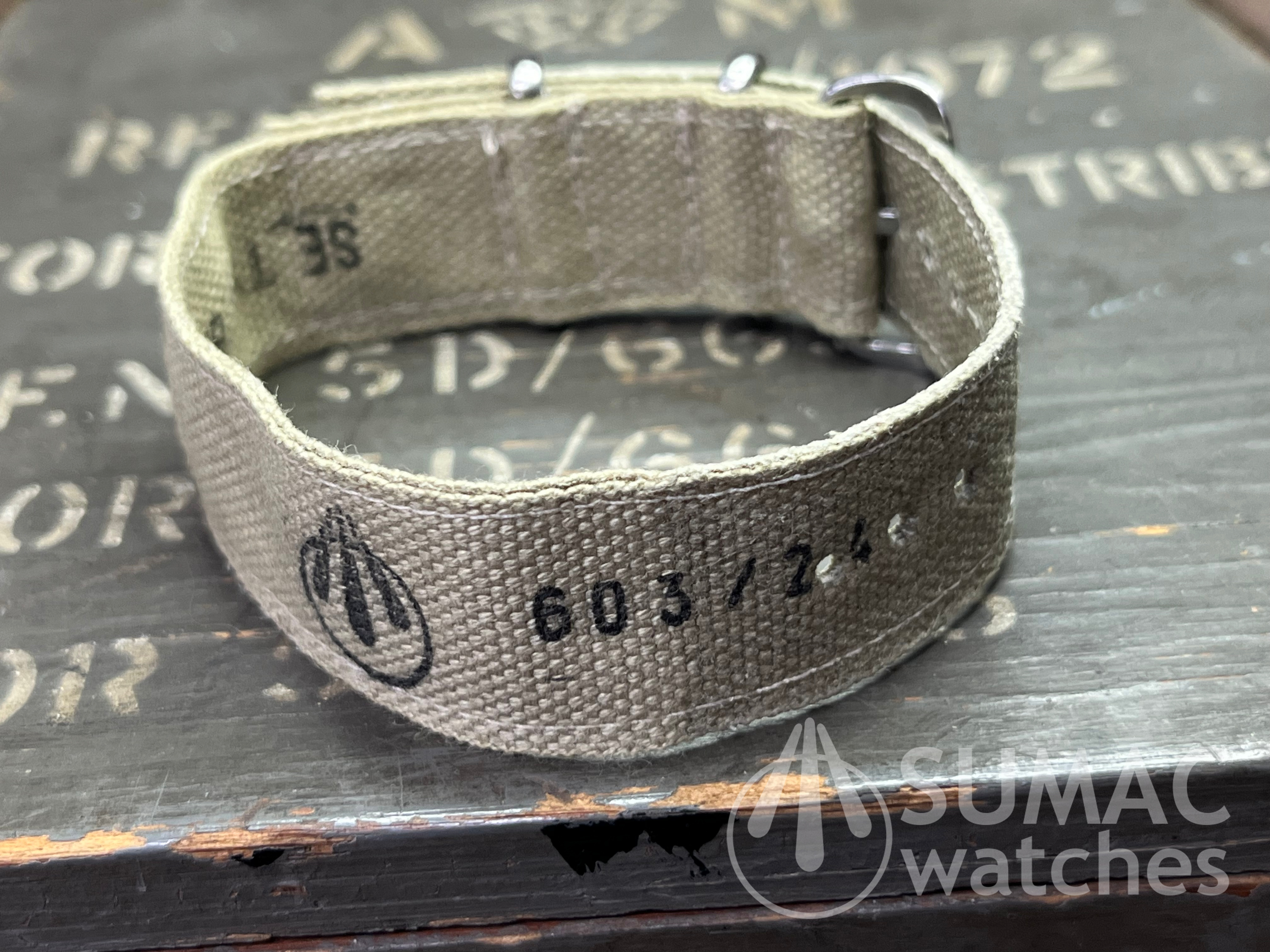 SE Type 6 - 21mm khaki canvas webbing strap