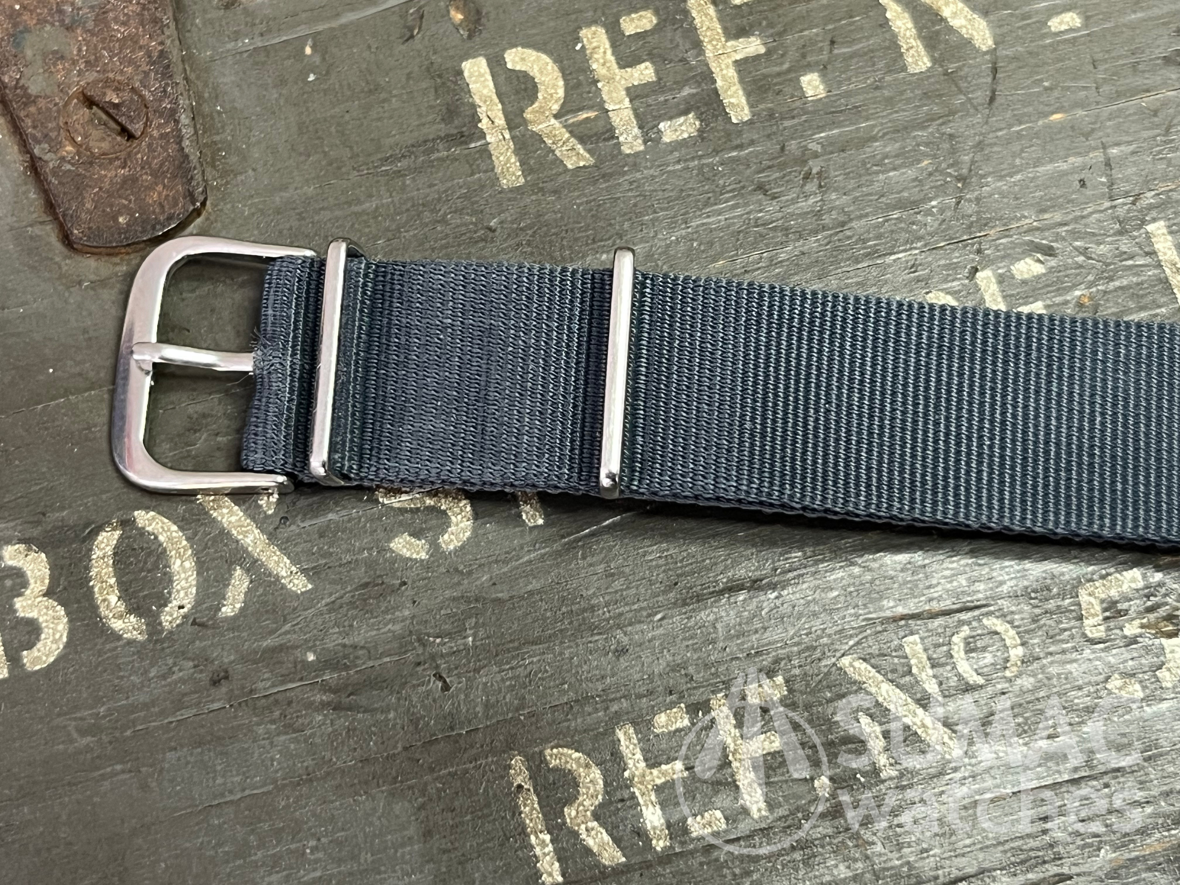 Used 1990s 18mm MoD issued Phoenix-type heat-bonded grey strap (our ref. #21)