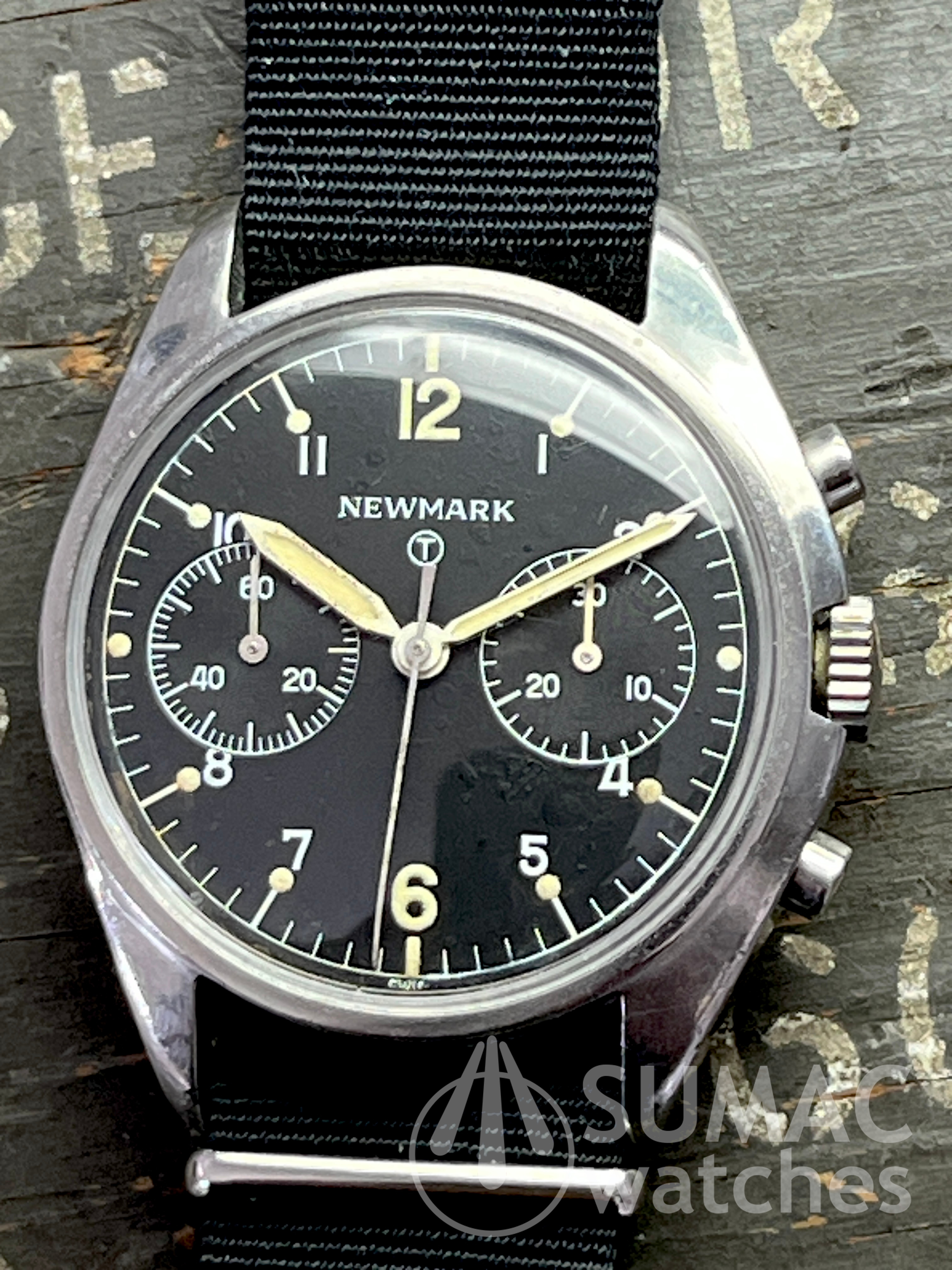 1980 Newmark 6BB  'Fab 4' Royal Air Force issue chronograph