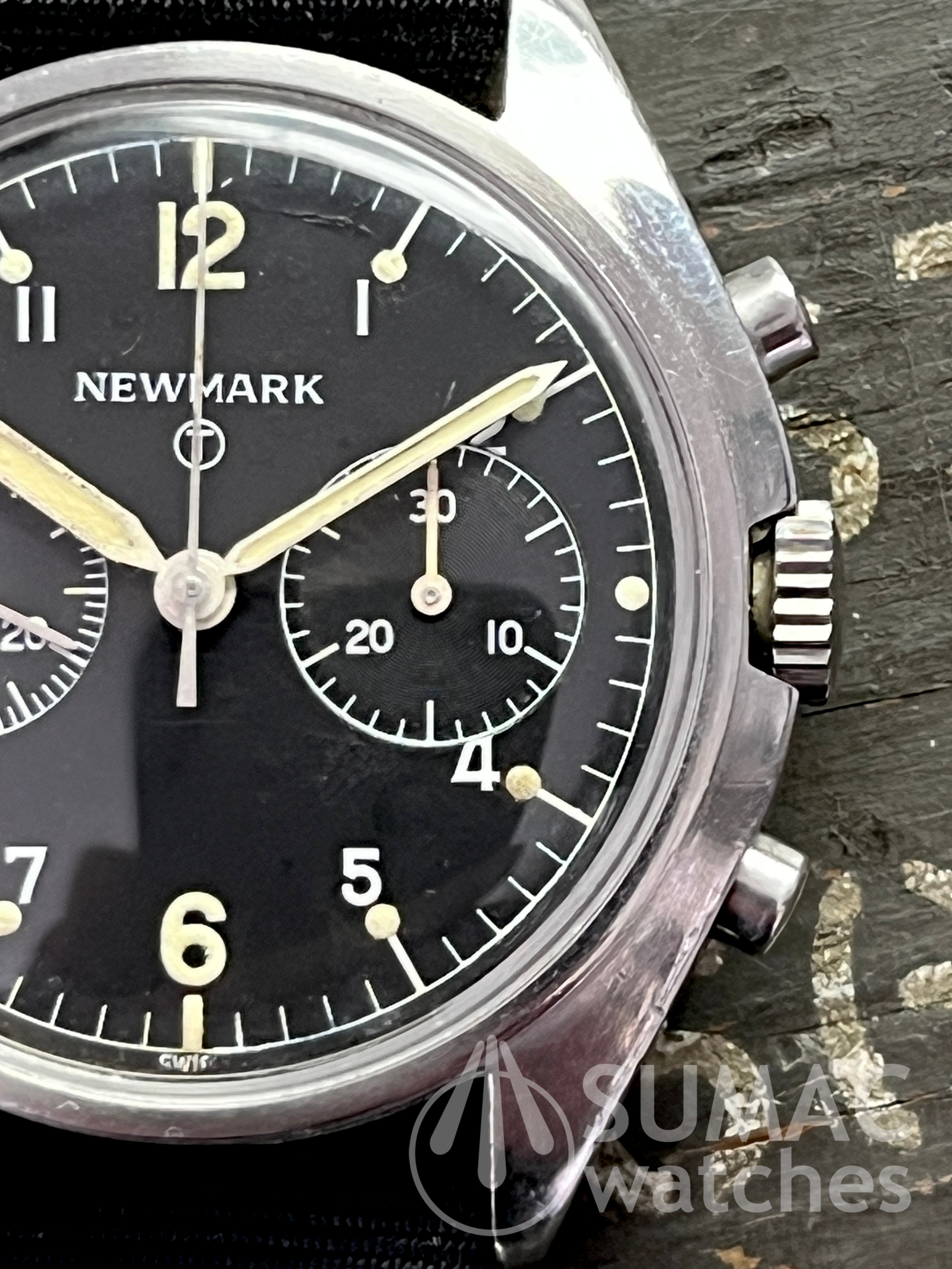 1980 Newmark 6BB  'Fab 4' Royal Air Force issue chronograph