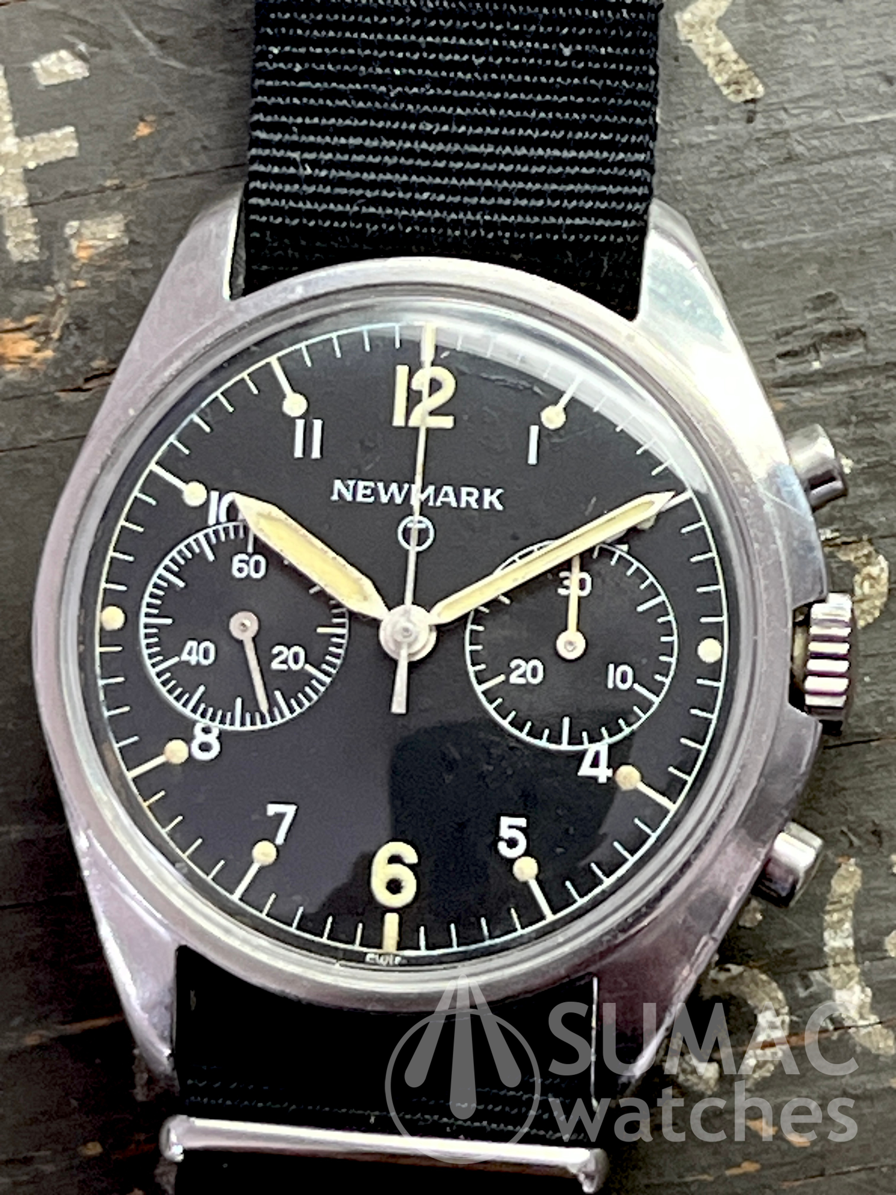 1980 Newmark 6BB  'Fab 4' Royal Air Force issue chronograph