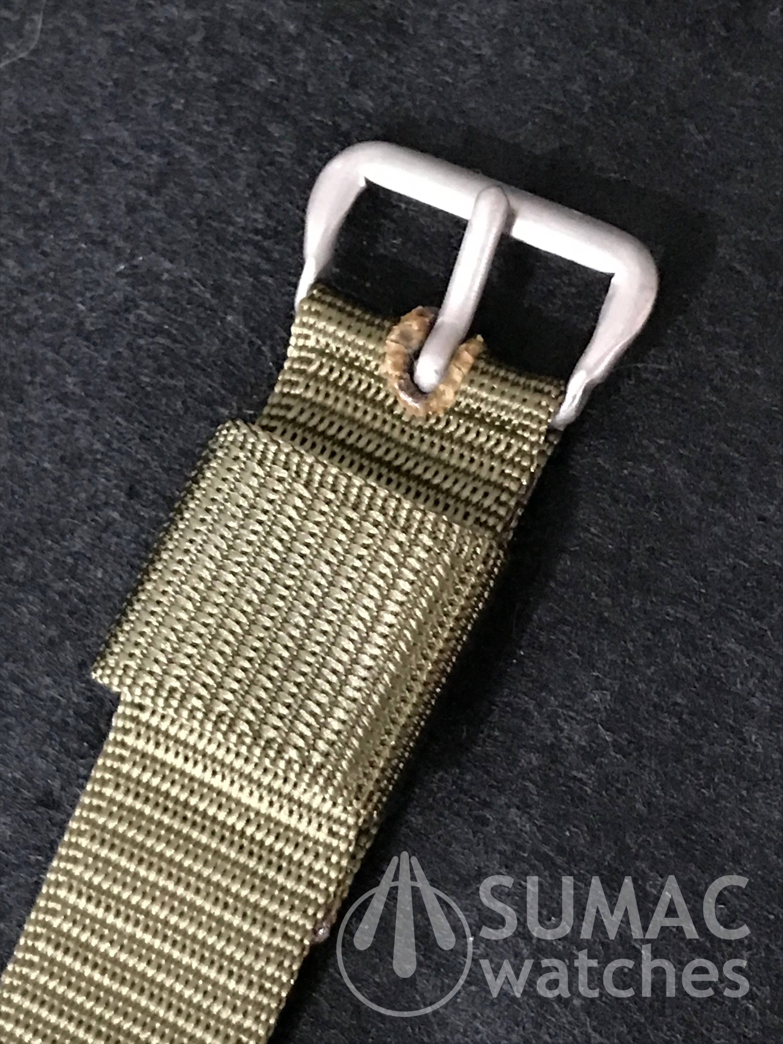 NOS 1965 16mm US Government issue olive green strap