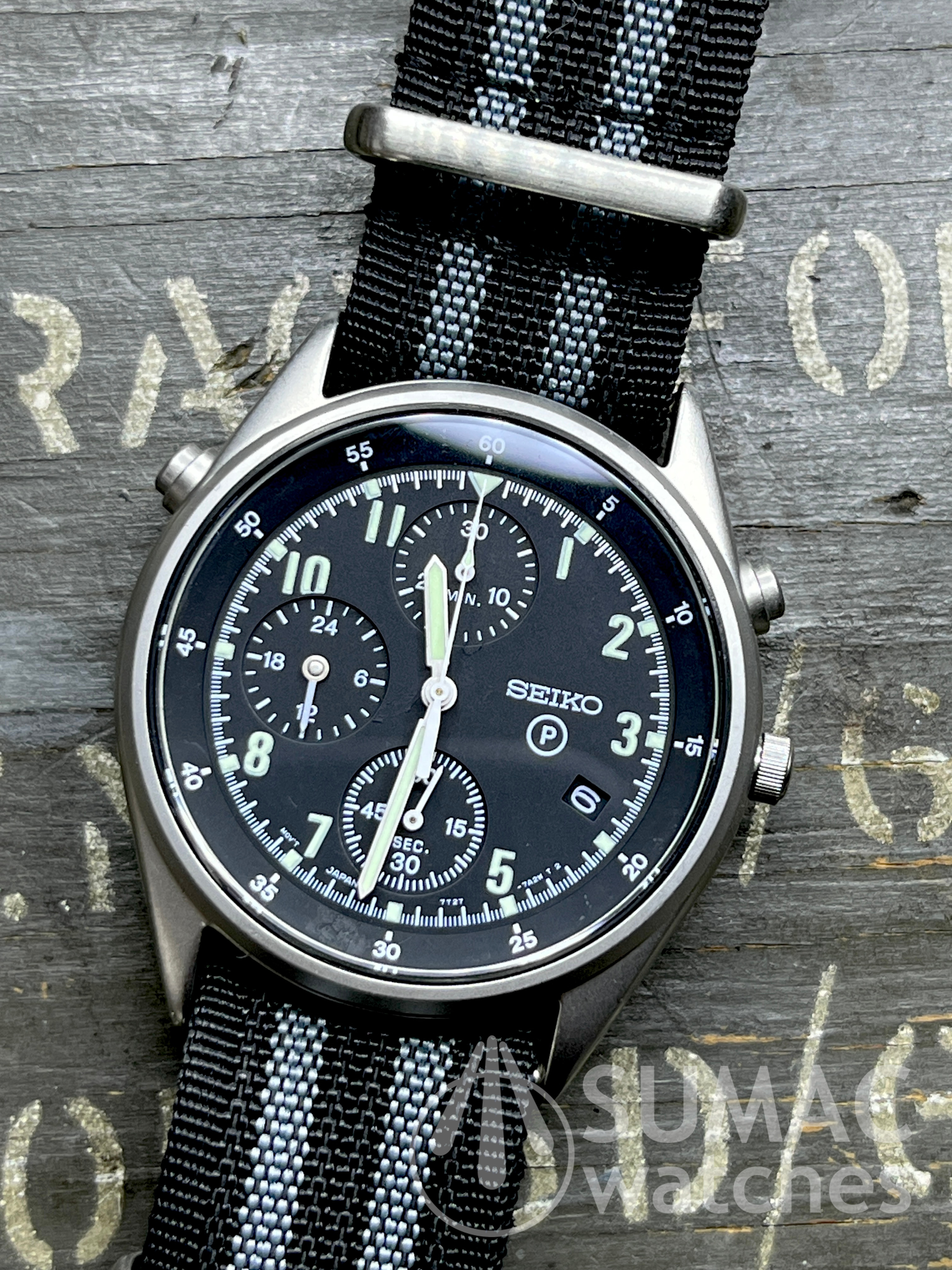 1997 Seiko 7T27-7A20 'Gen 2' RAF/RN aircrew issue quartz chronograph 