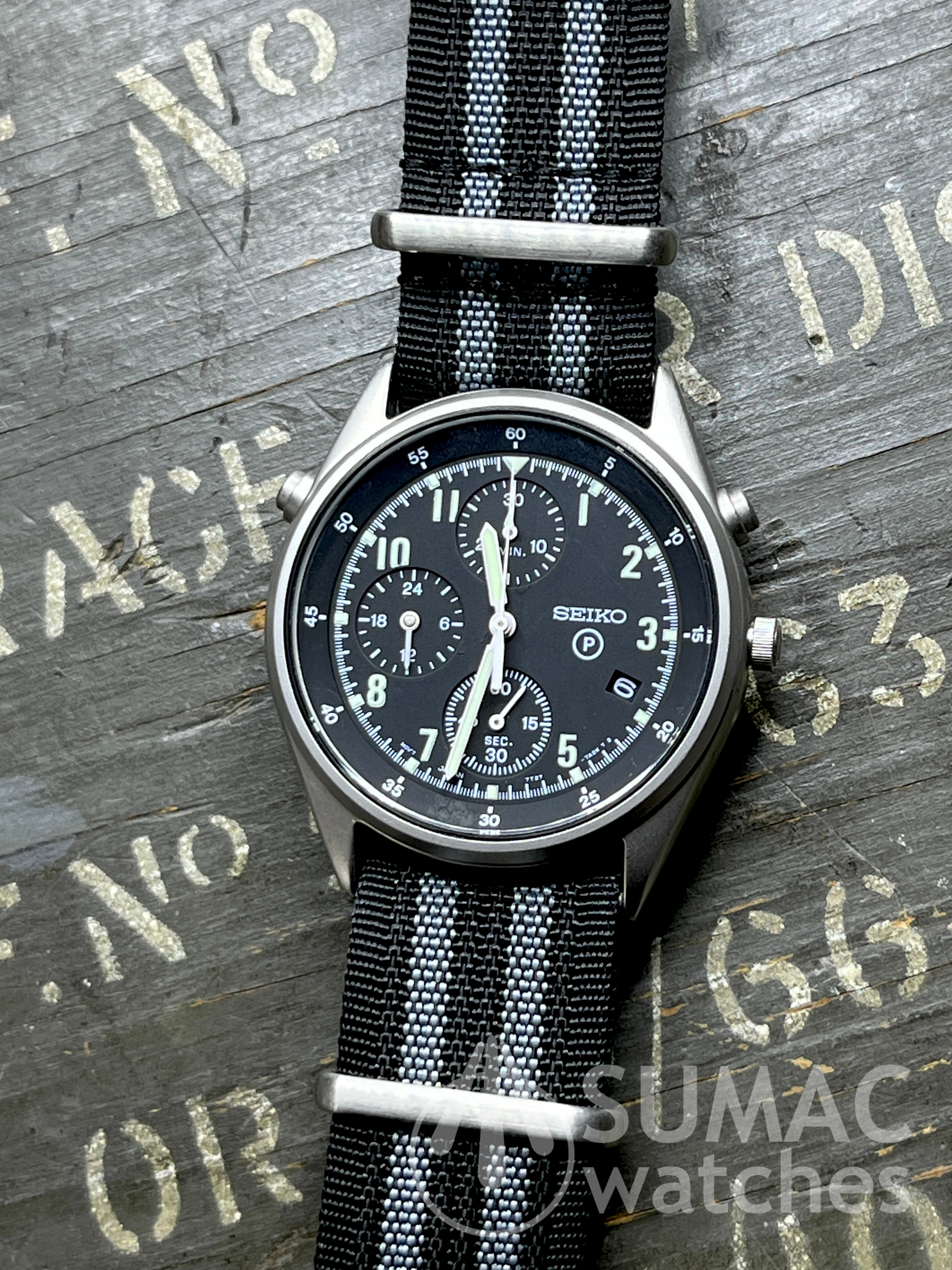 1997 Seiko 7T27-7A20 'Gen 2' RAF/RN aircrew issue quartz chronograph 
