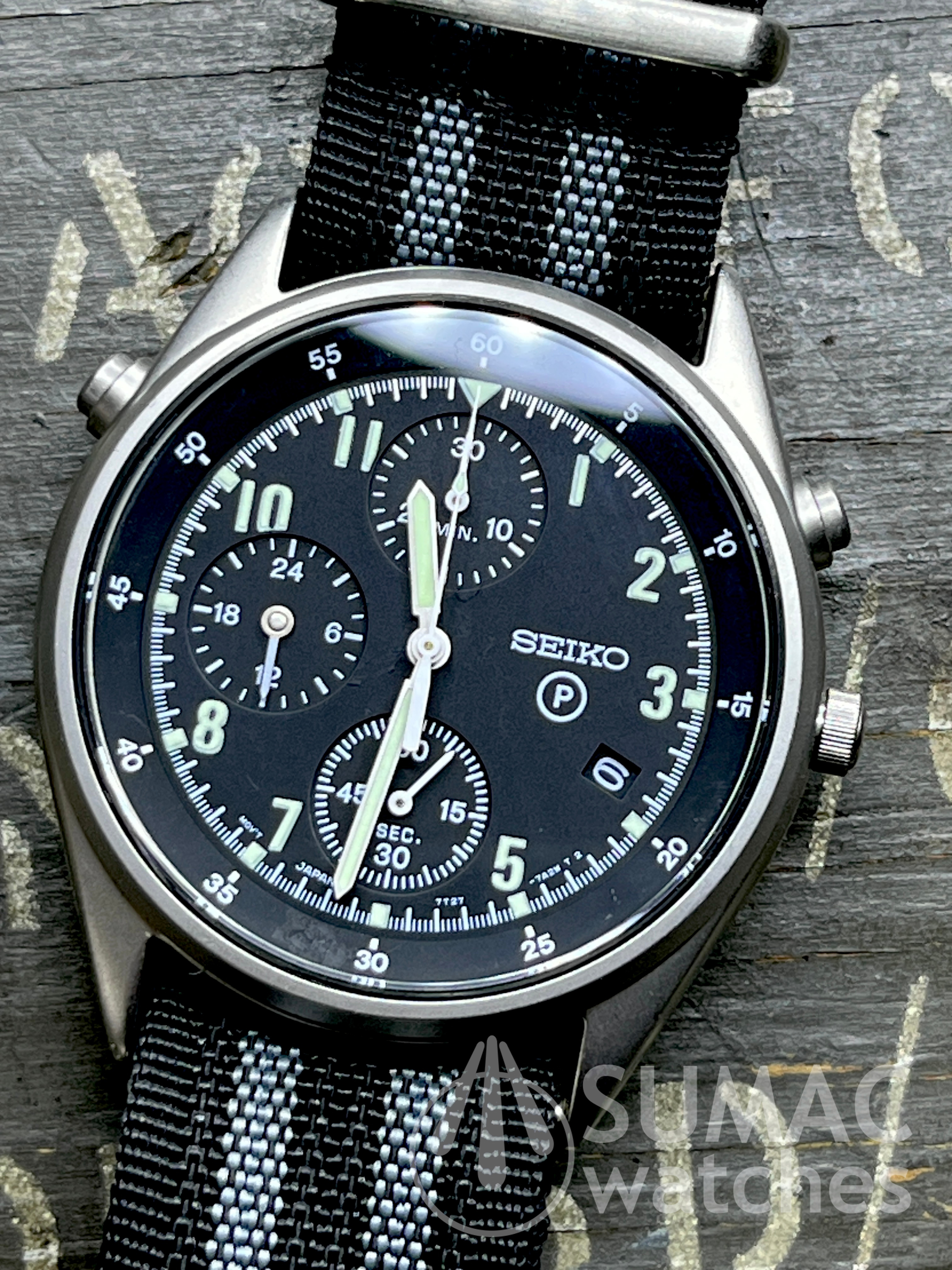 1997 Seiko 7T27-7A20 'Gen 2' RAF/RN aircrew issue quartz chronograph 