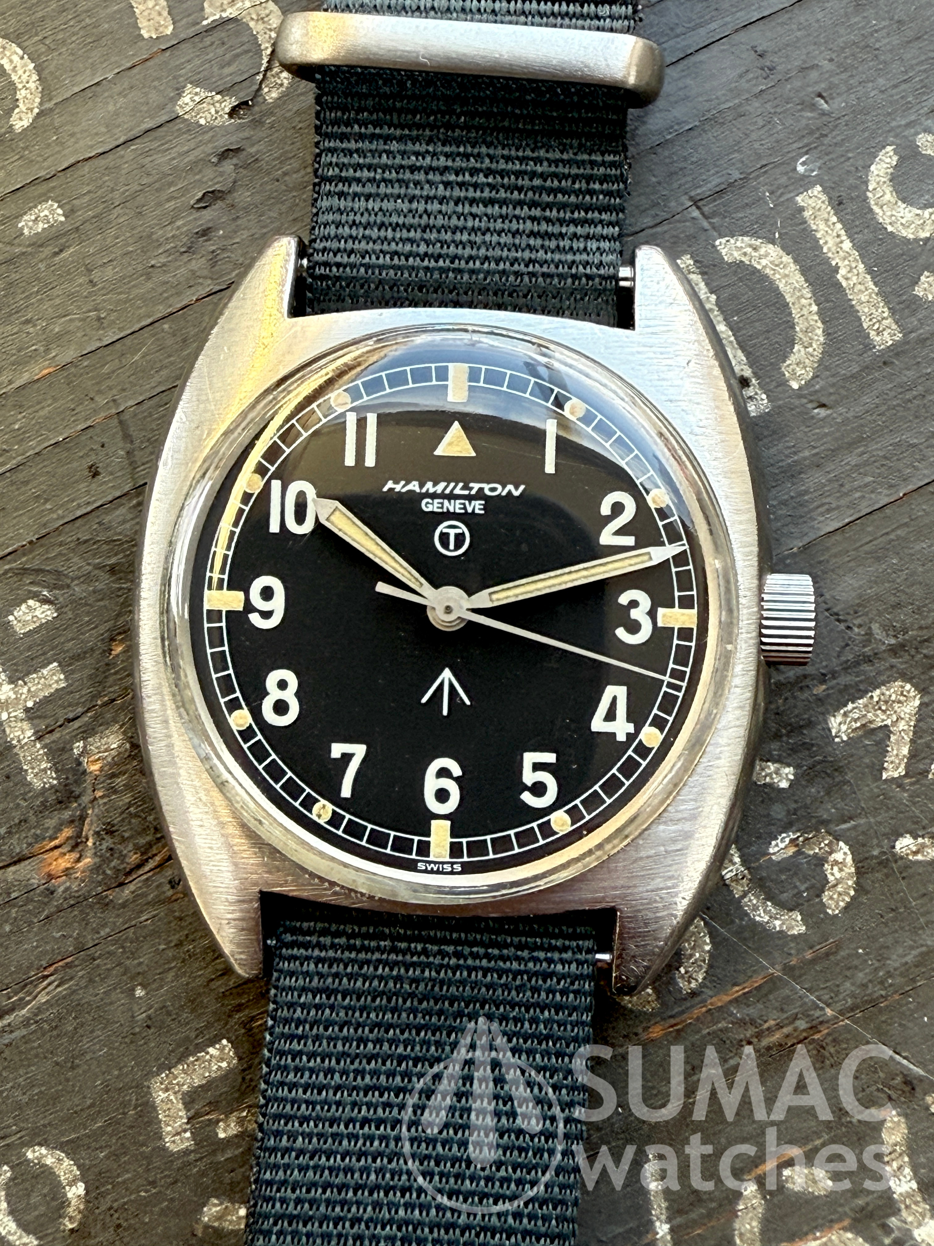 Very rare 1975 Hamilton W10 'Geneve' 0552 Royal Navy issue