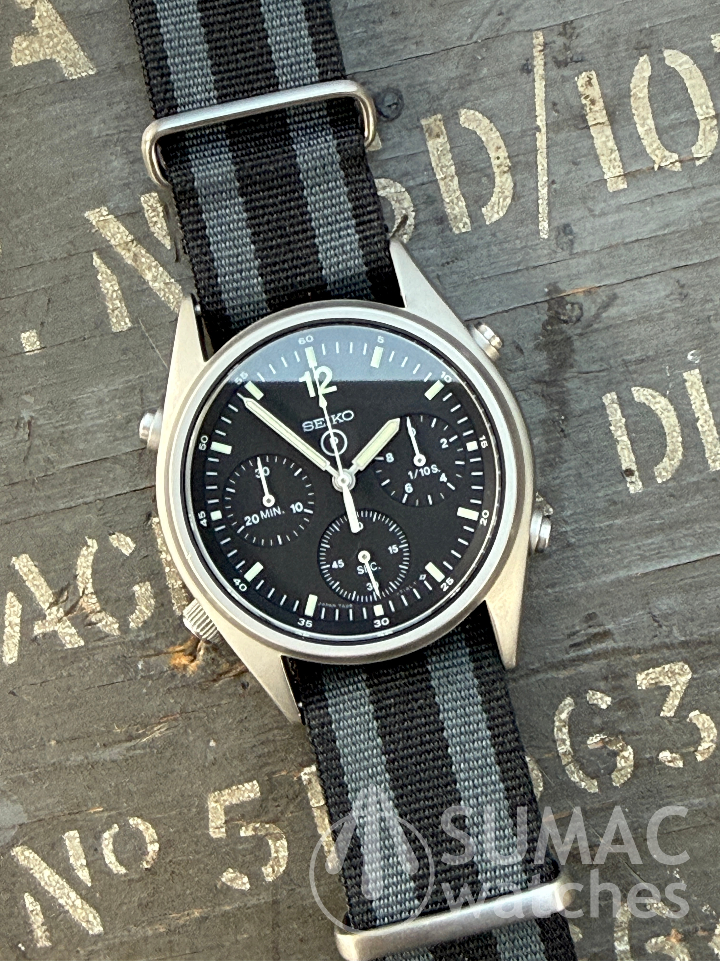 1986 Seiko 7A28-7120 'Gen 1' MoD aircrew issue chronograph