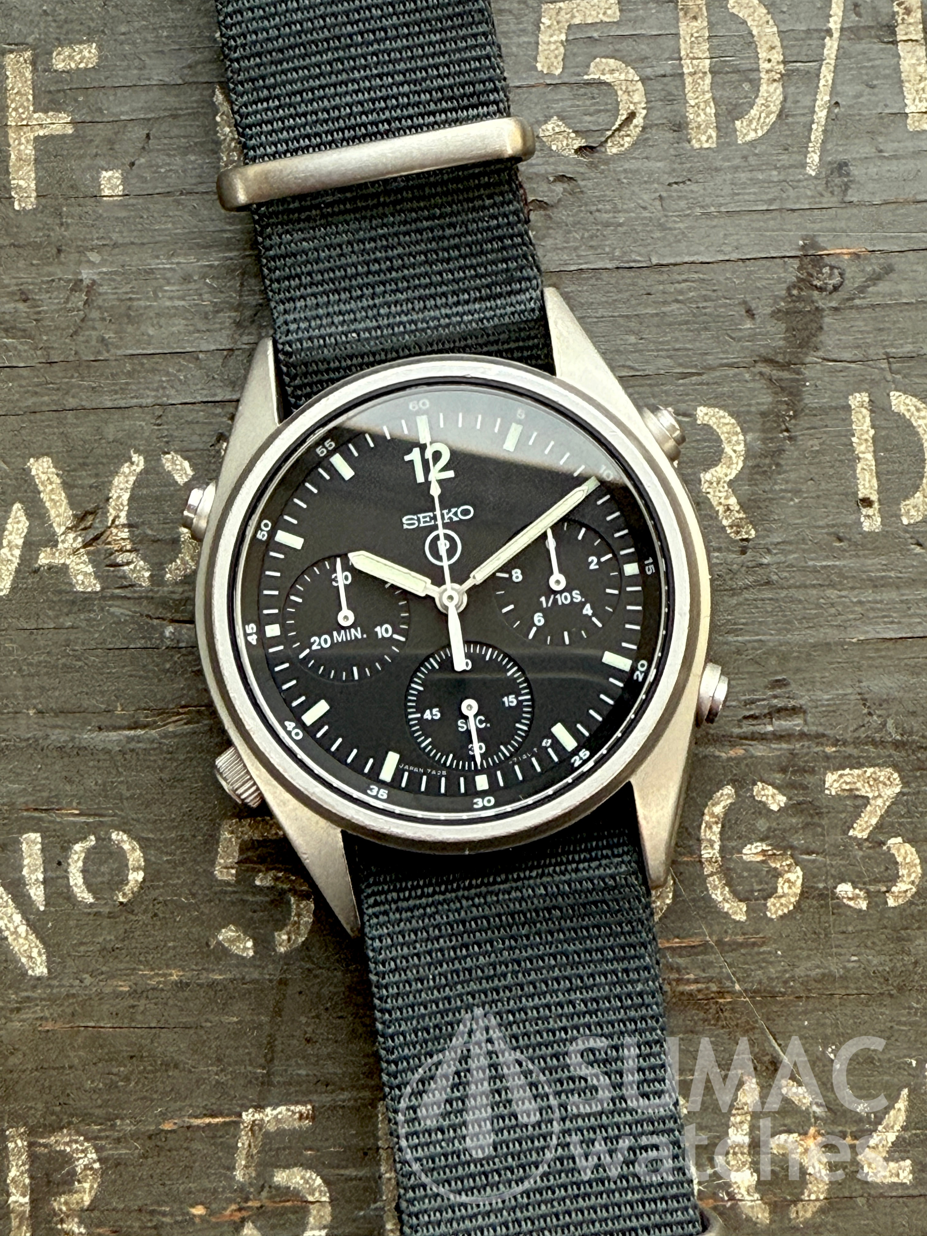 1989 Seiko 7A28-7120 'Gen 1' MoD aircrew issue chronograph
