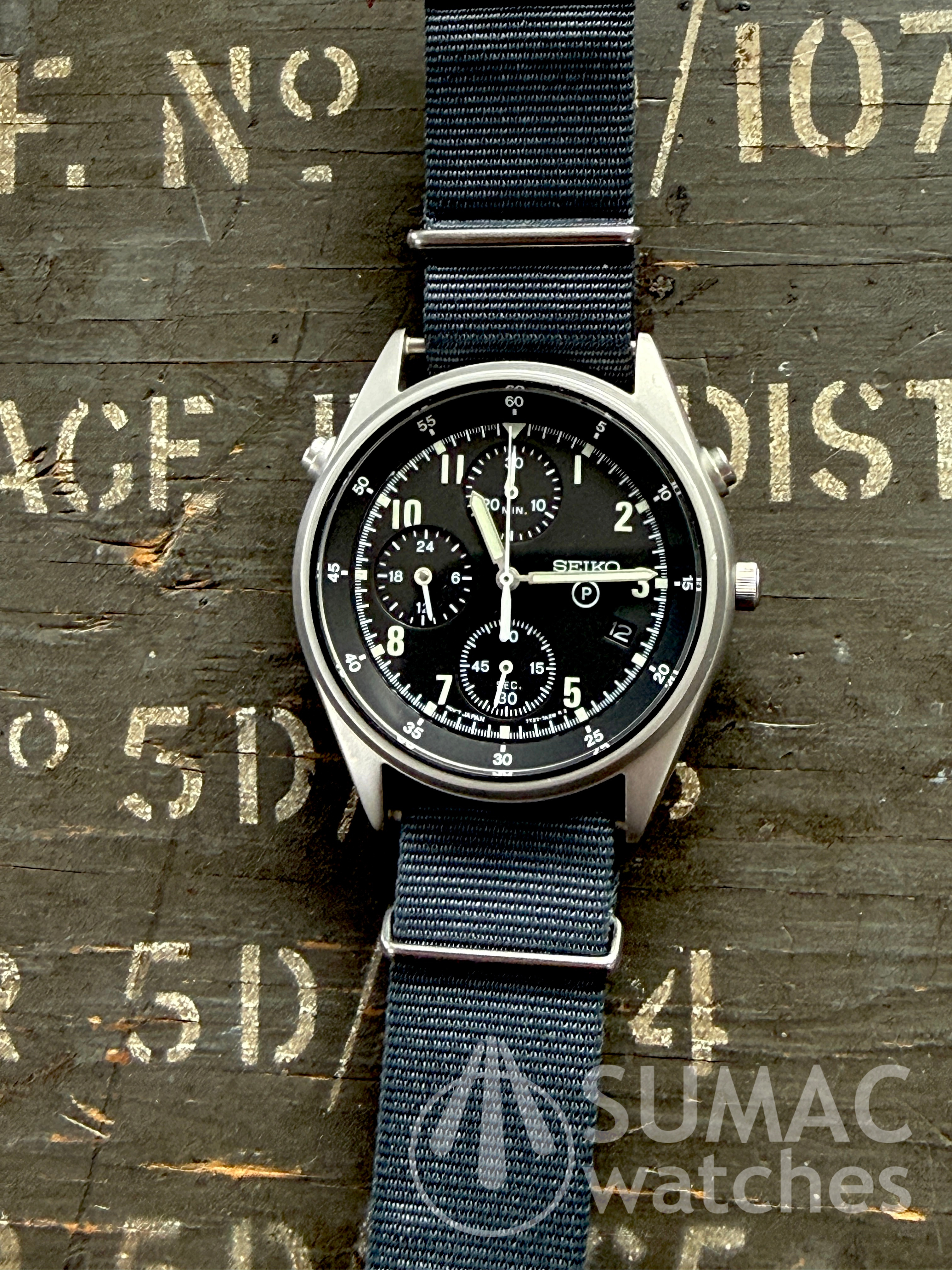 Rare 1999 Seiko 7T27-7A20 'Gen 2' RAF/RN aircrew issue quartz chronograph 