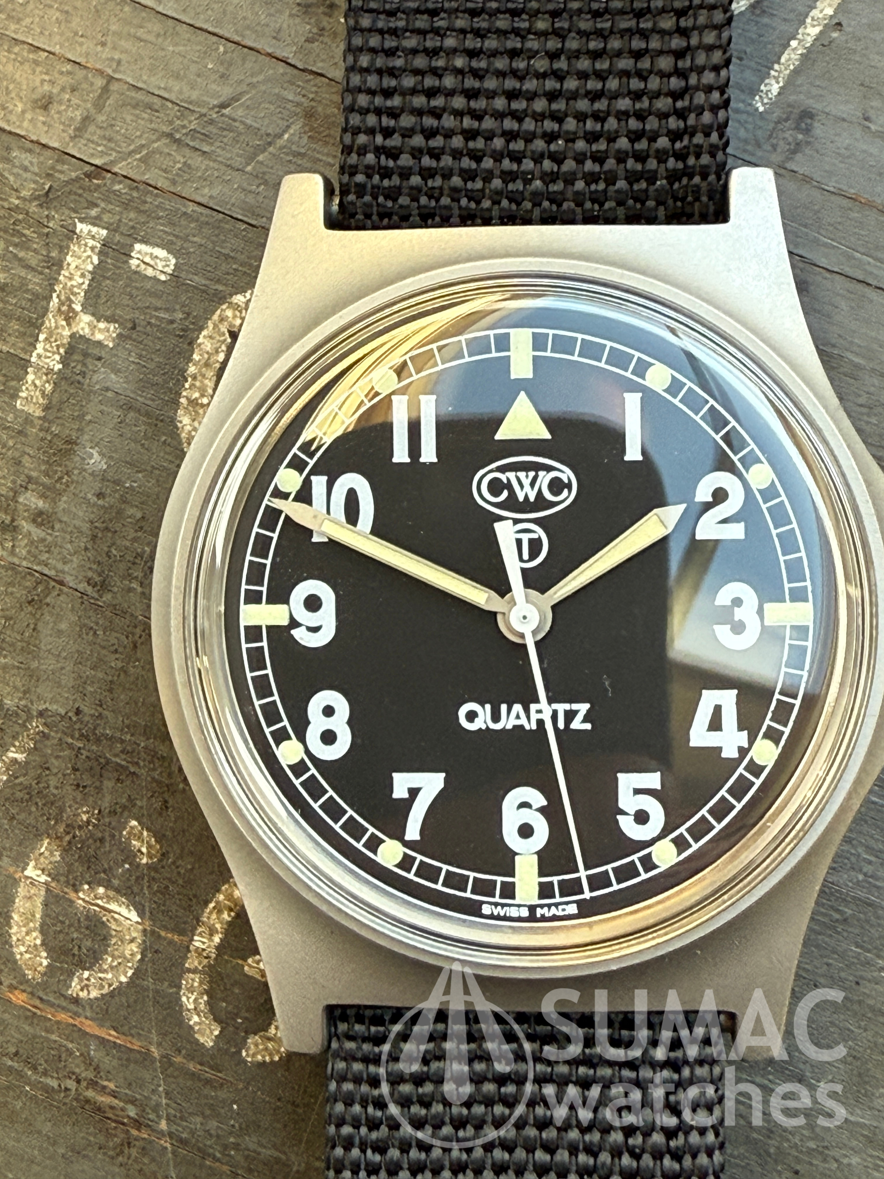 1997 CWC G10 British Army (W10) issue quartz field watch - 'floating W10'