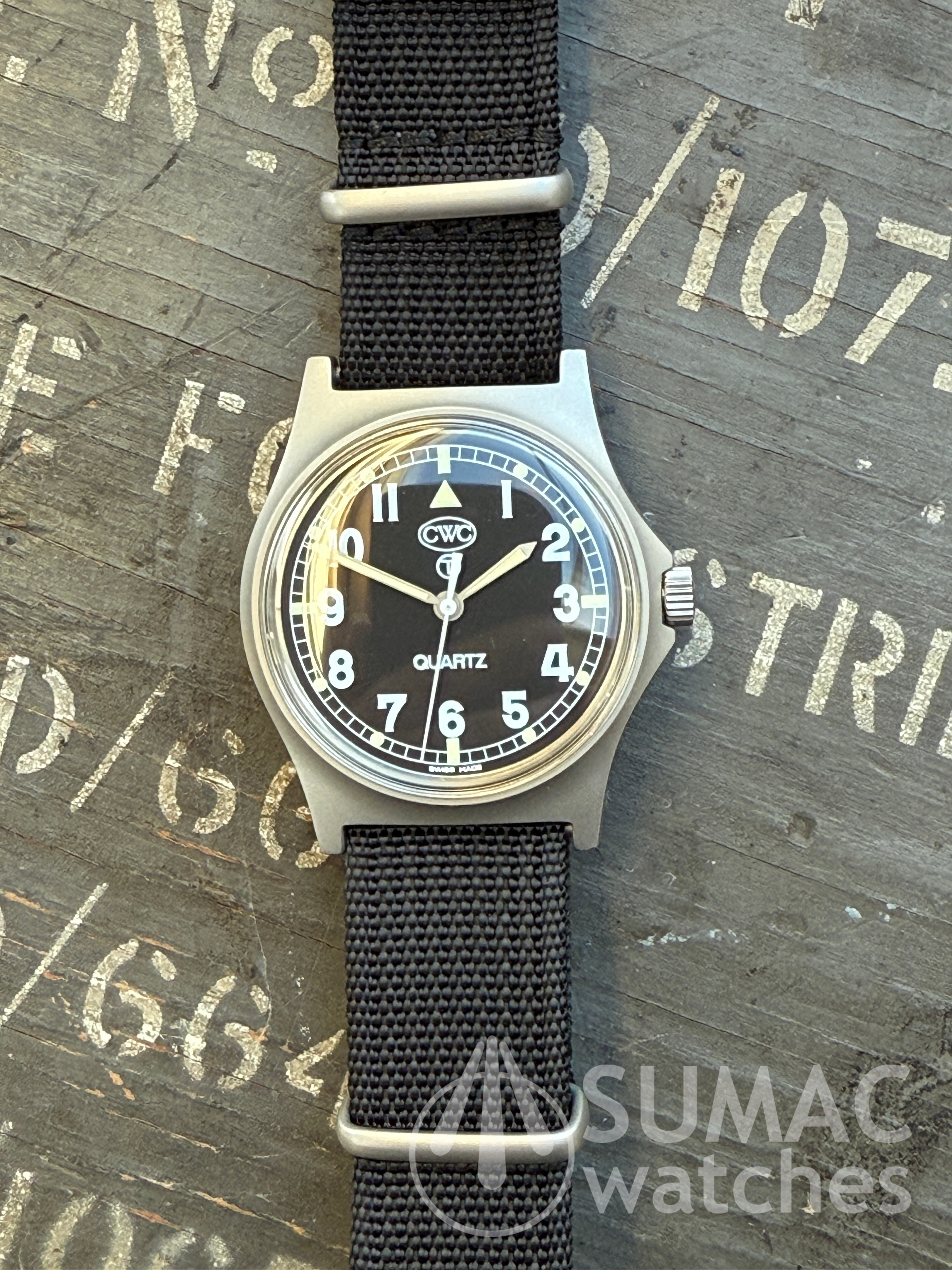 1997 CWC G10 British Army (W10) issue quartz field watch - 'floating W10'