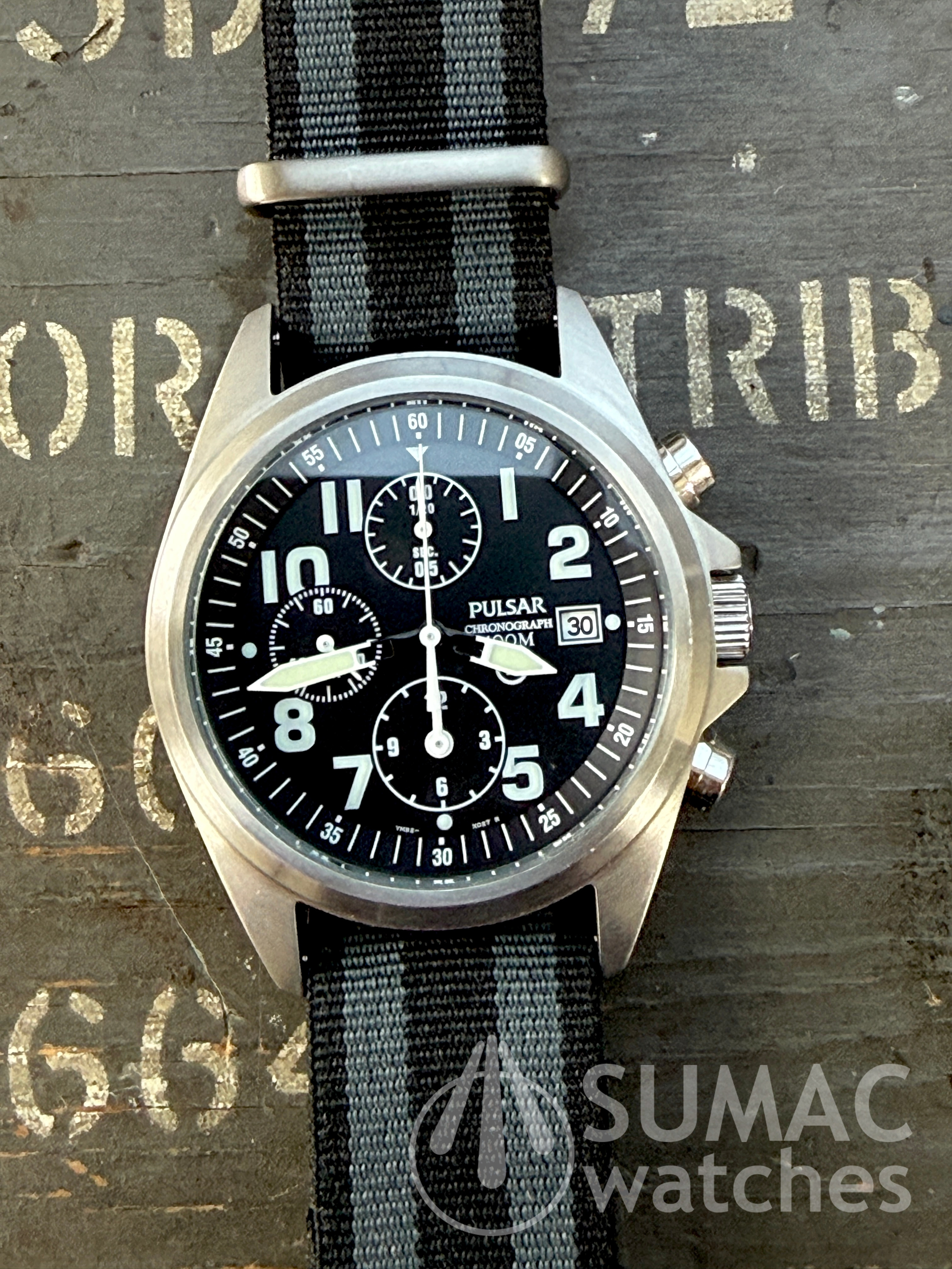 2012 Pulsar Gen 2 MoD issued aircrew quartz chronograph 