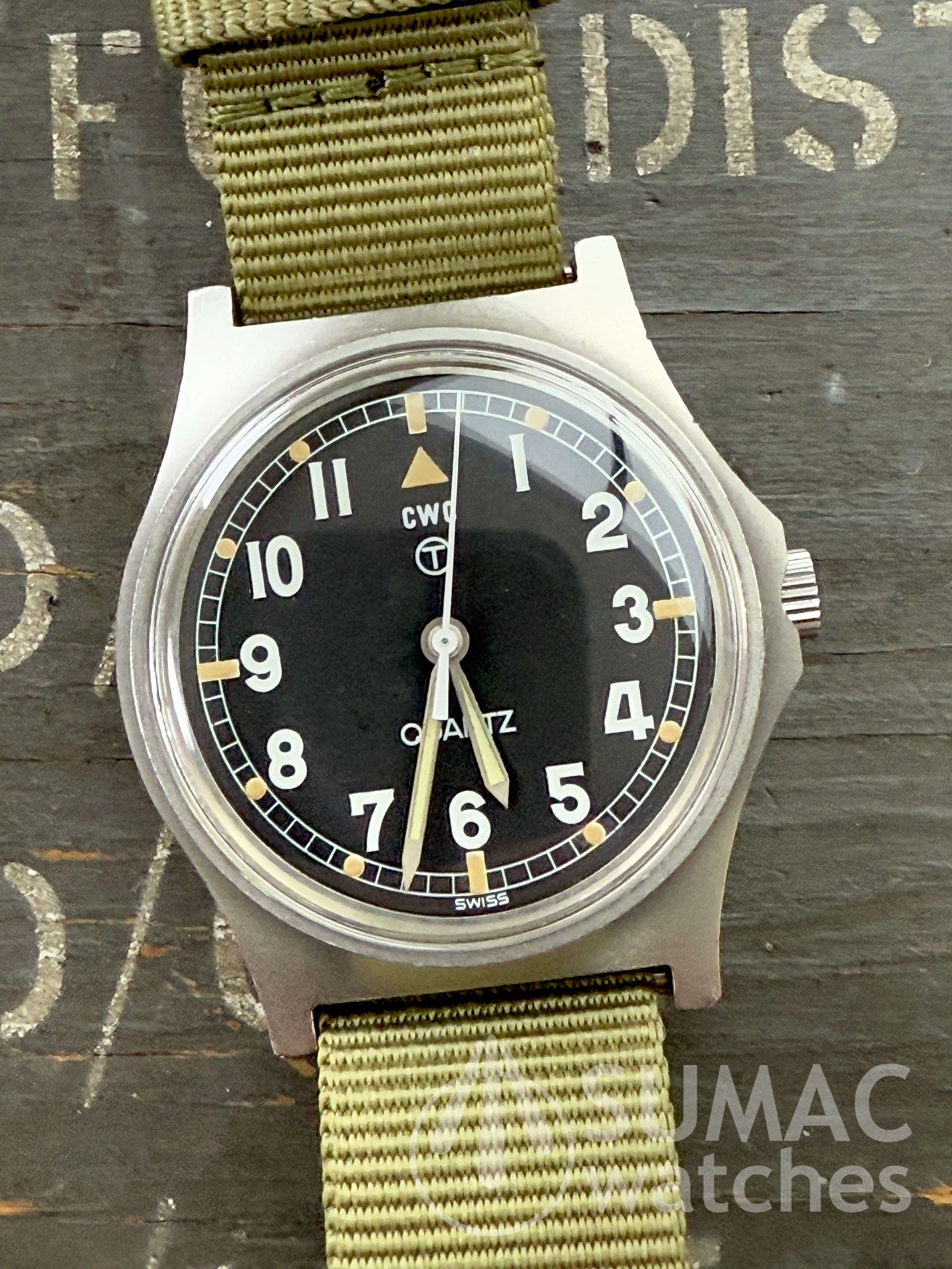 1980 CWC G10 'Fatboy' British army issue quartz field watch