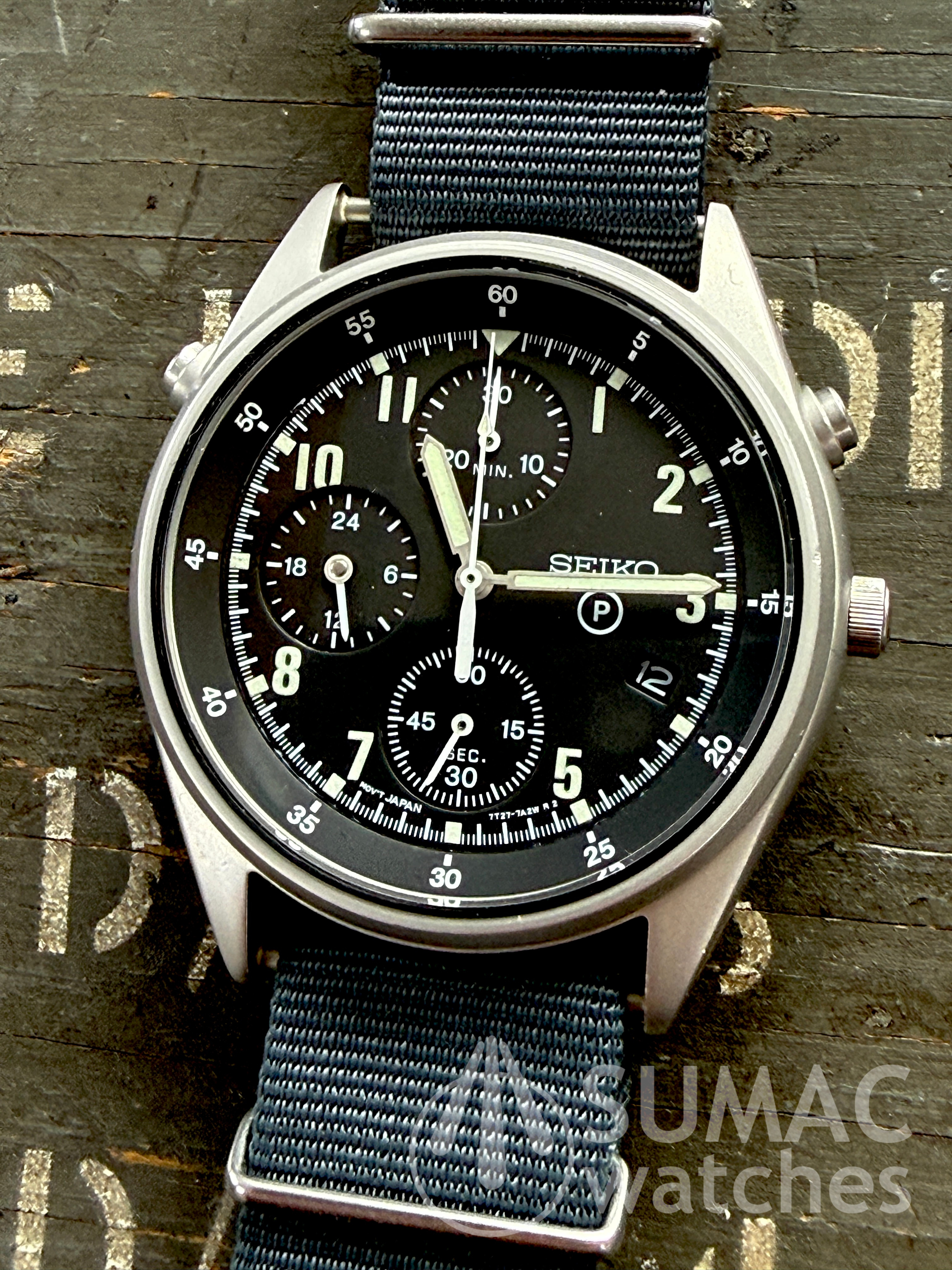 Rare 1999 Seiko 7T27-7A20 'Gen 2' RAF/RN aircrew issue quartz chronograph 