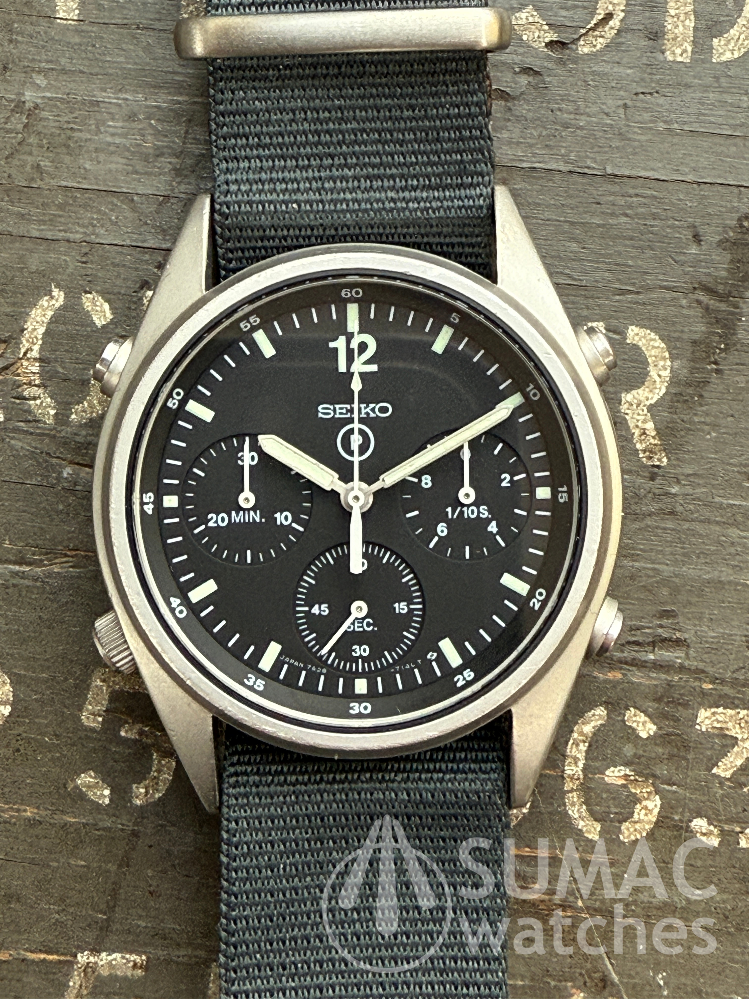 1989 Seiko 7A28-7120 'Gen 1' MoD aircrew issue chronograph