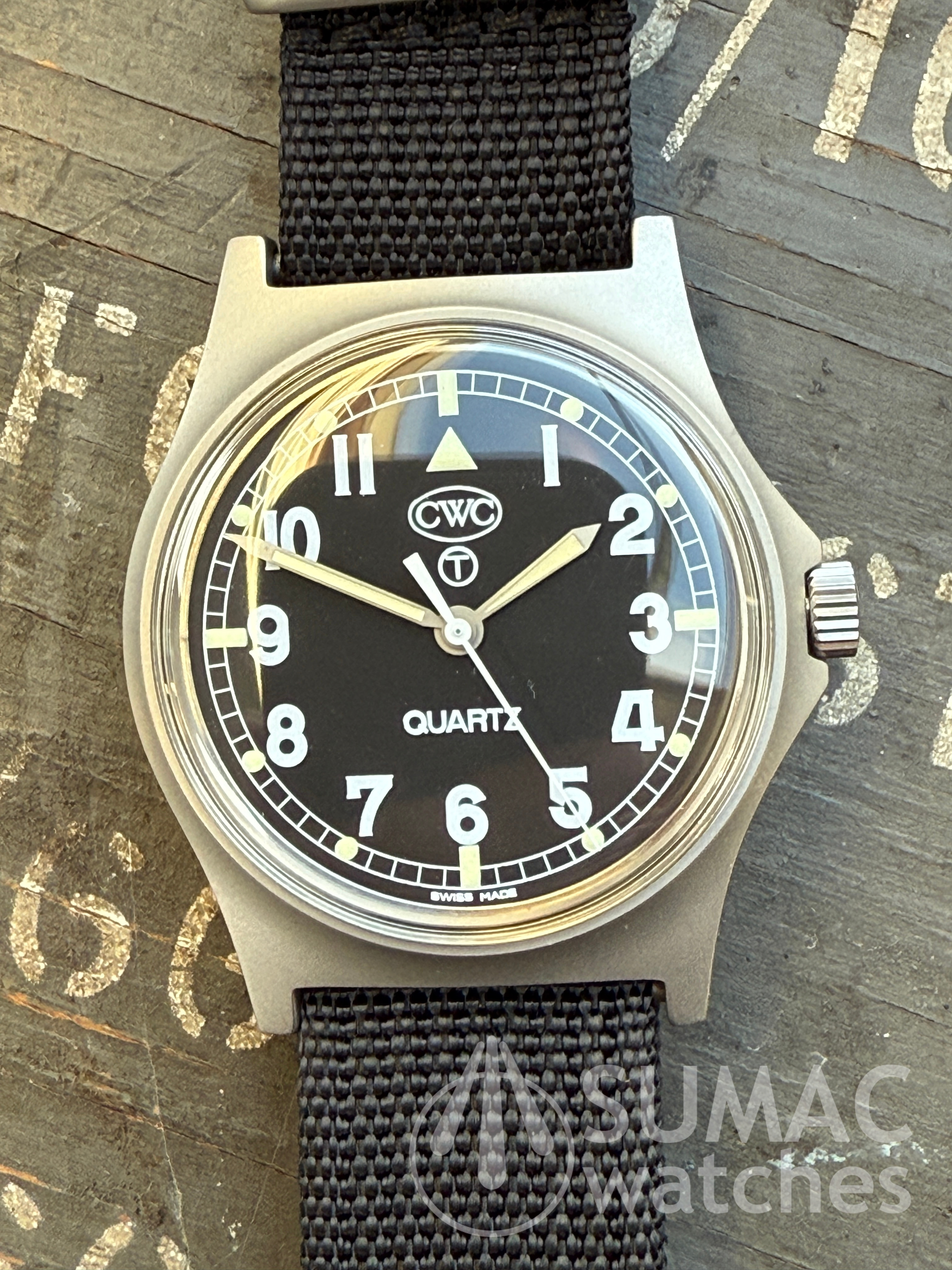 1997 CWC G10 British Army (W10) issue quartz field watch - 'floating W10'