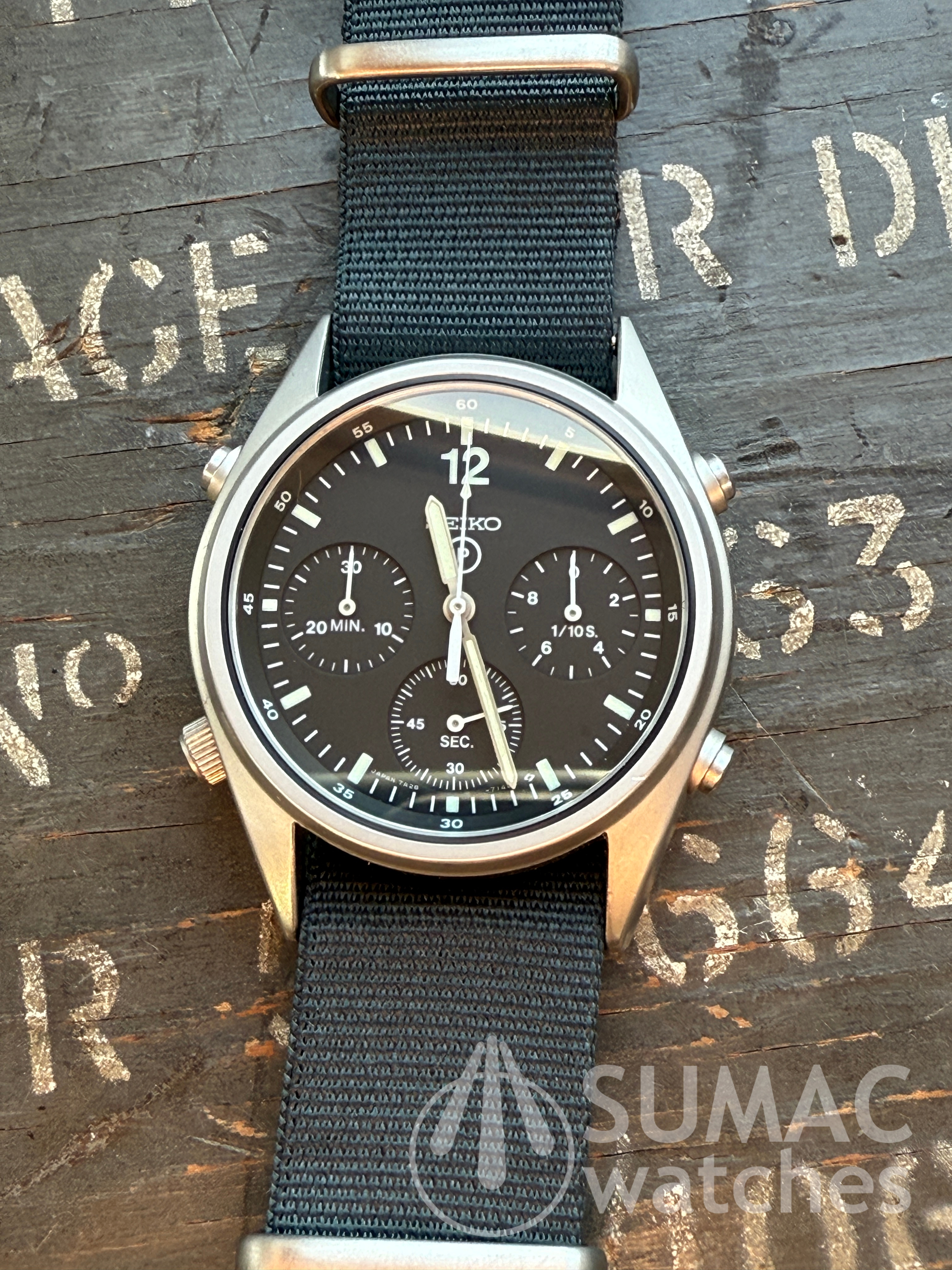 1988 Seiko 7A28-7120 'Gen 1' MoD aircrew issue chronograph