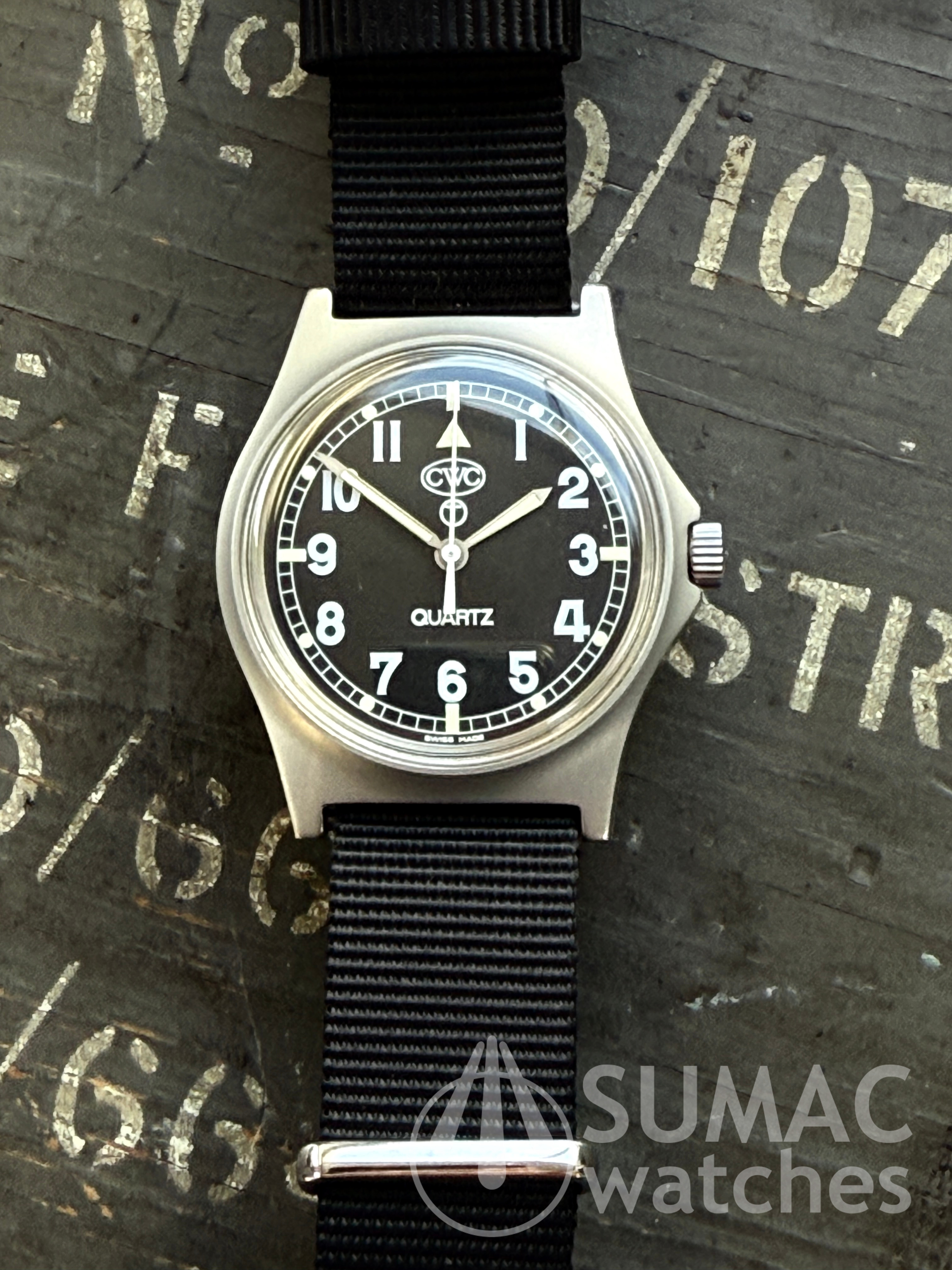 1997 CWC G10 British Army (W10) issue quartz field watch - 'floating W10'
