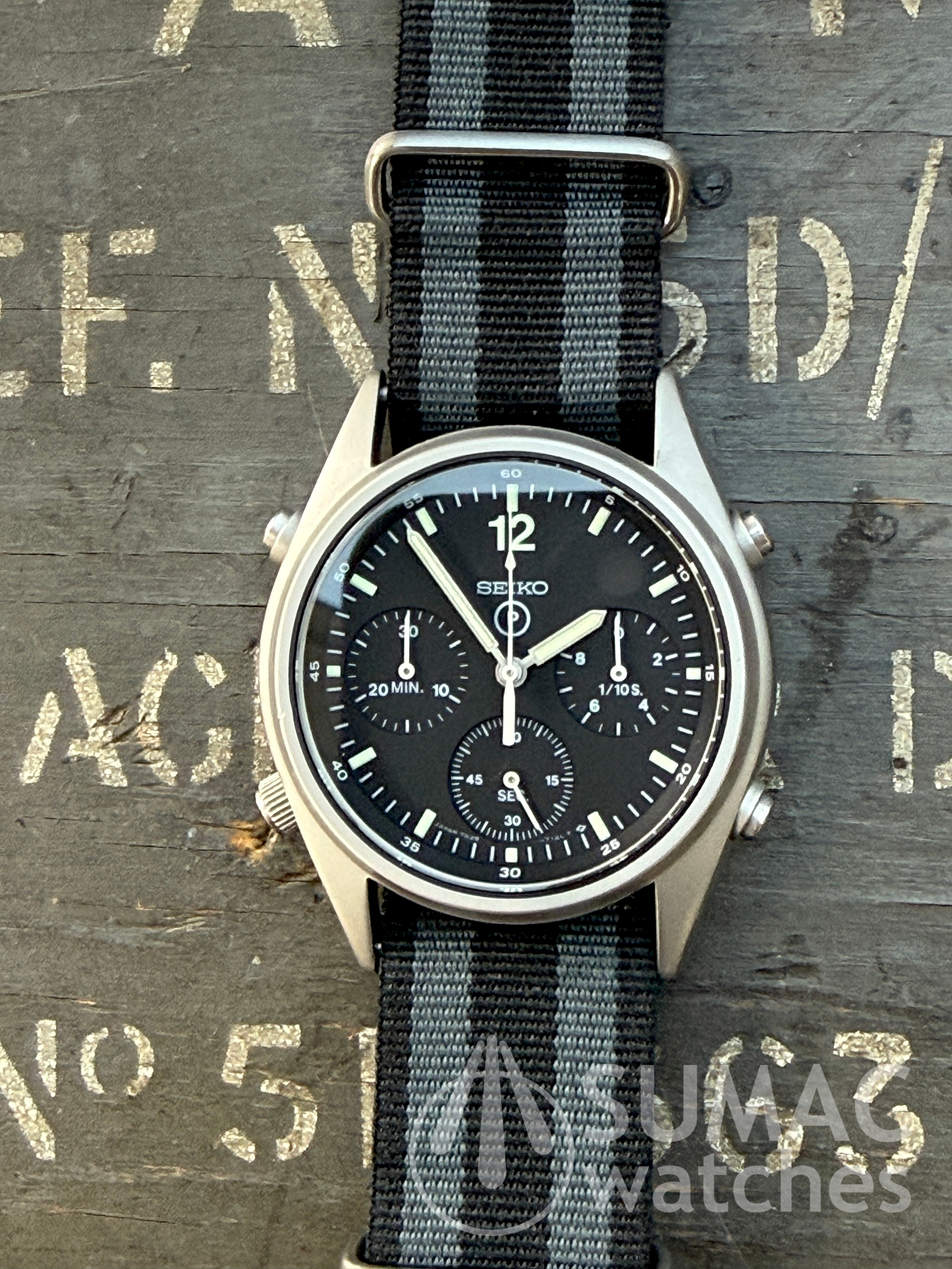 1986 Seiko 7A28-7120 'Gen 1' MoD aircrew issue chronograph