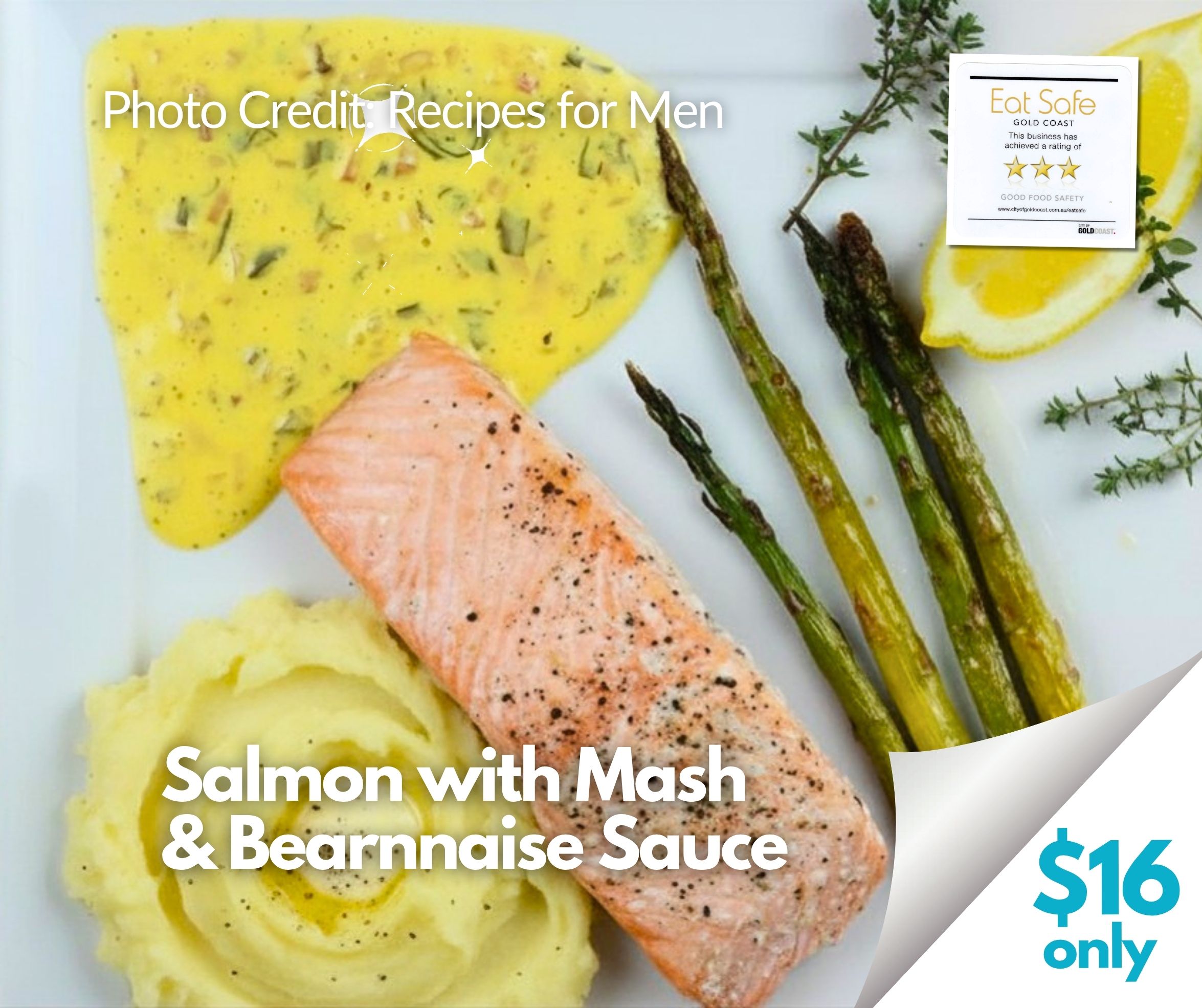Salmon with Mash & Bearnnaise Sauce 