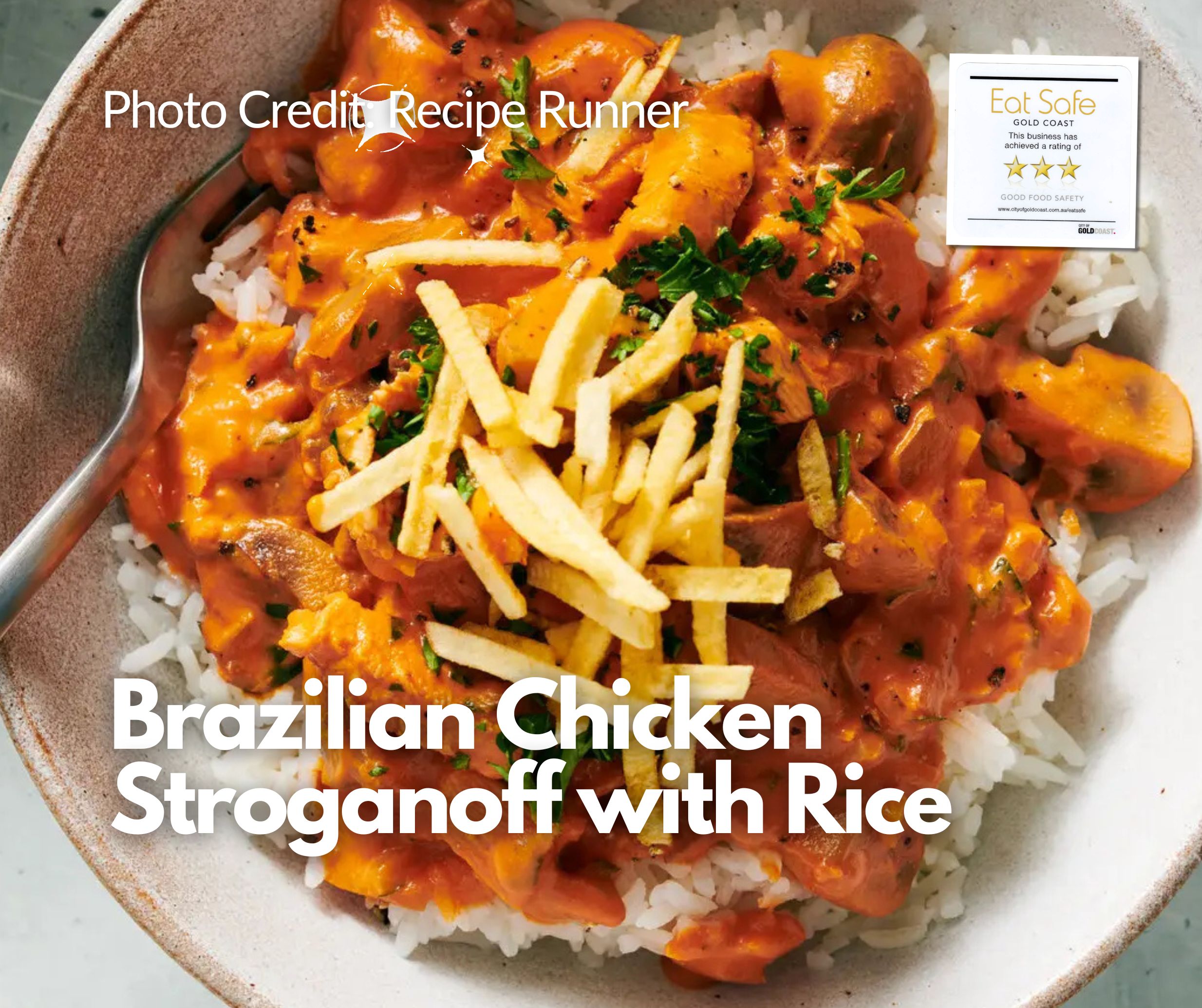 Brazilian Chicken Stroganoff with Rice