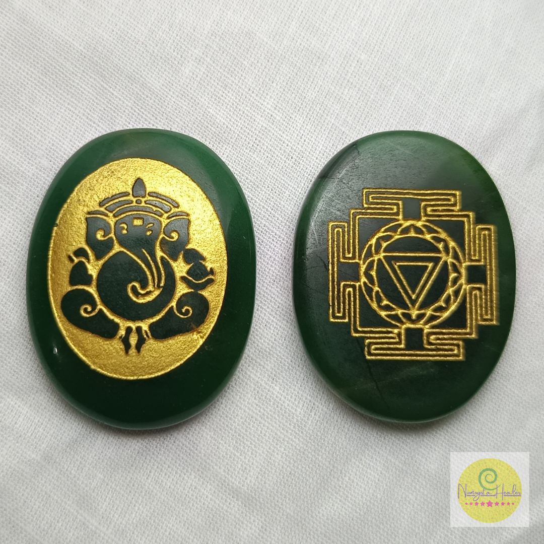 Green Zade Ganesh Zibu Coin