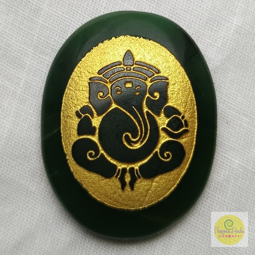 Green Zade Ganesh Zibu Coin